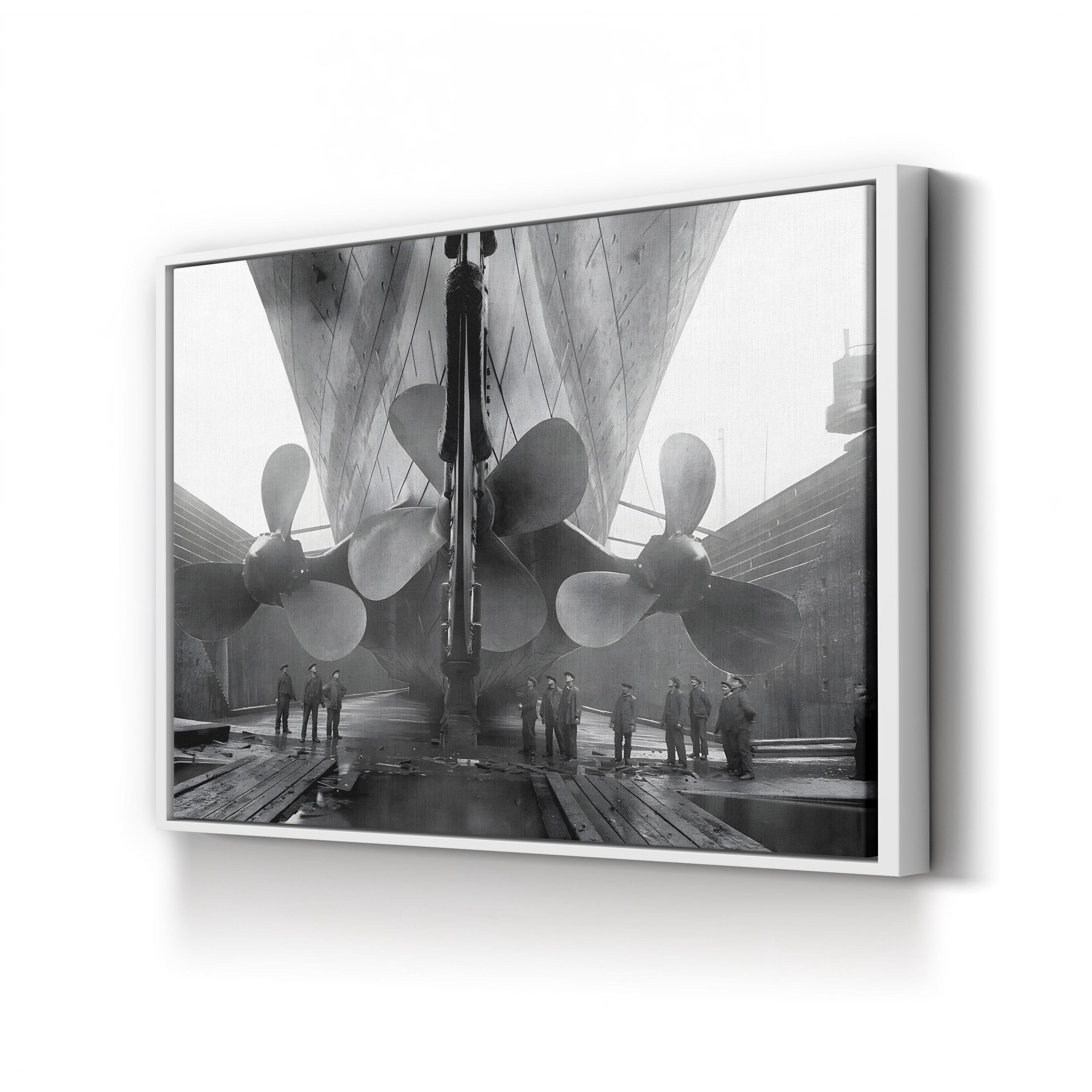 Titanic Propellers Canvas Print – Vintage Nautical Ship Photography