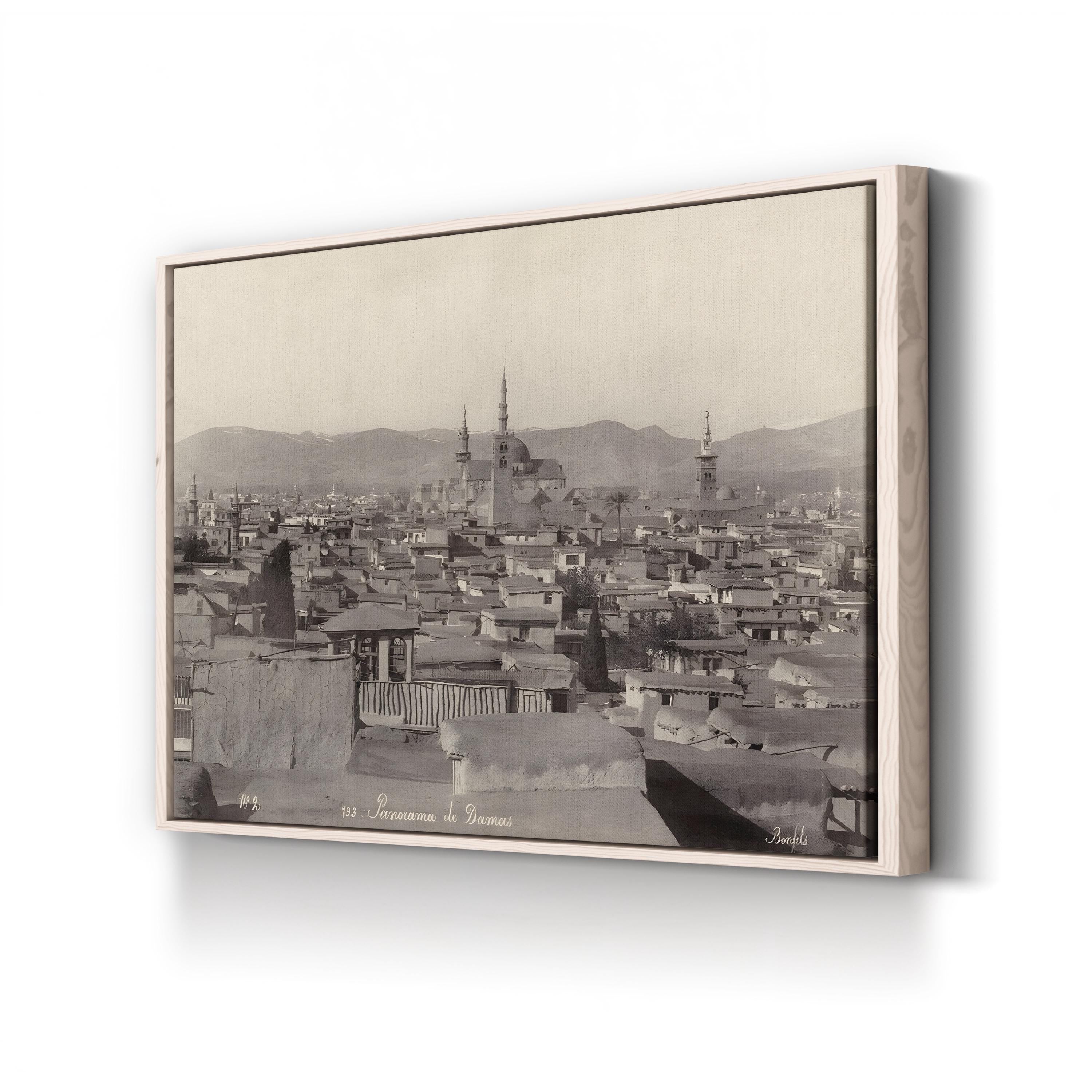 Syria, Damascus, c.1880 Wall Art – Vintage Middle Eastern Cityscape Photograph