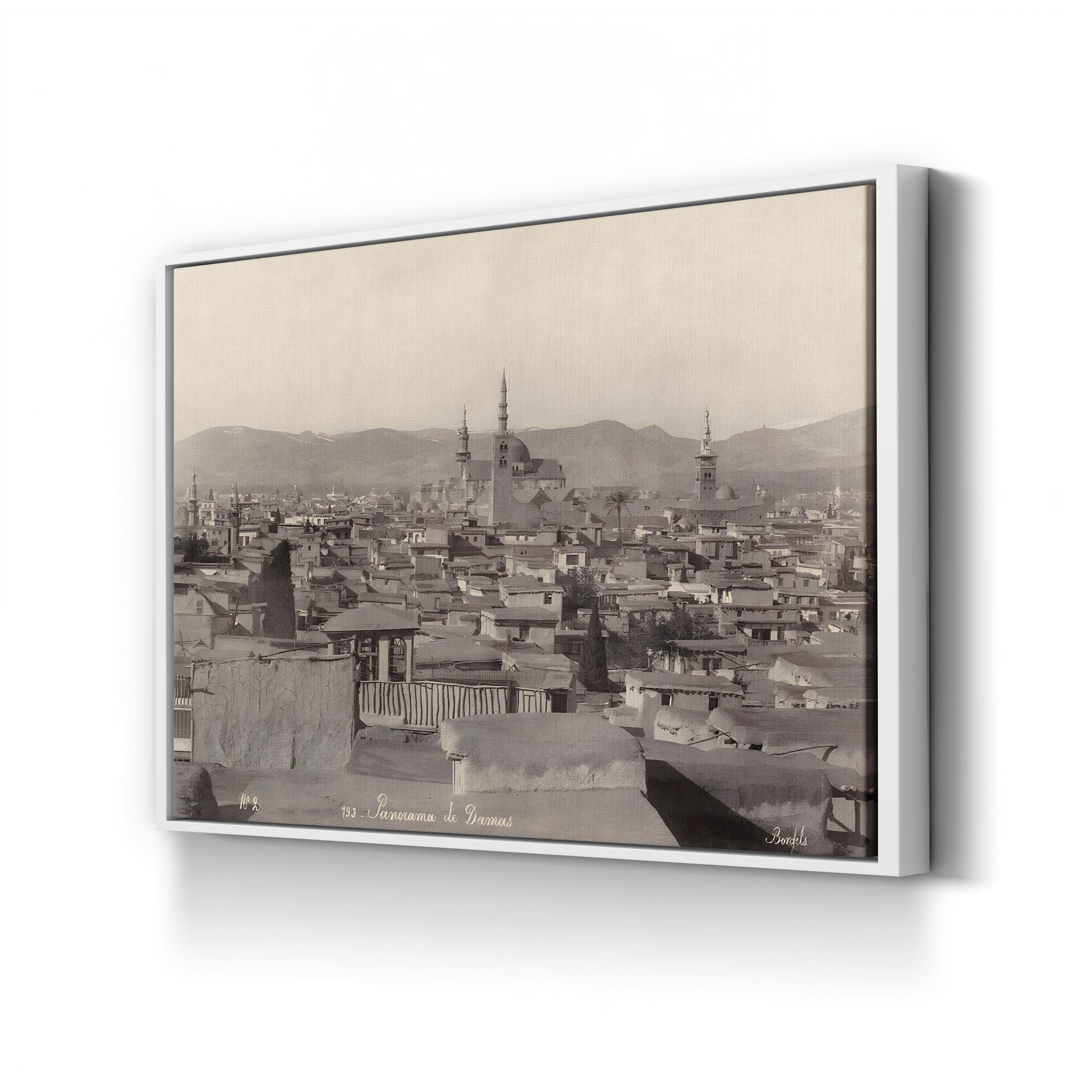 Syria, Damascus, c.1880 Wall Art – Vintage Middle Eastern Cityscape Photograph
