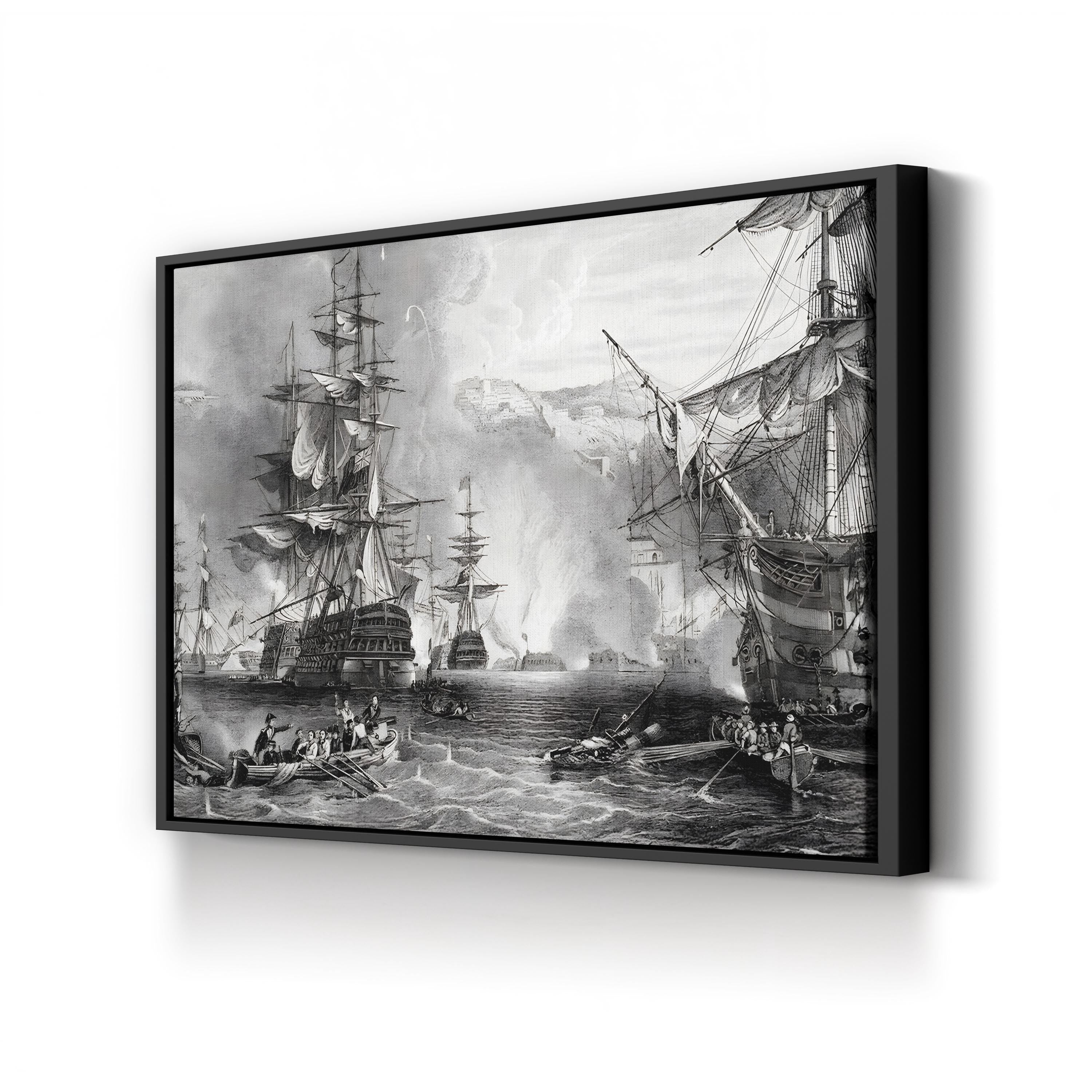 The Bombardment of Algiers by Lord Exmouth in 1816 Wall Art by George Chambers