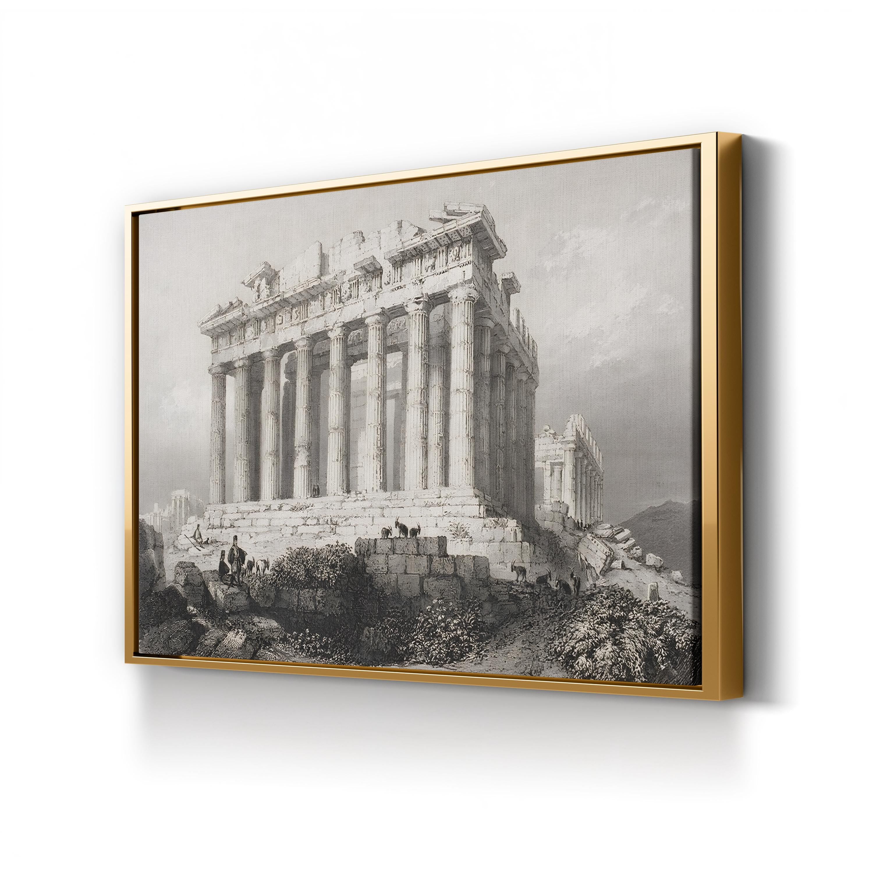he Parthenon at Athens, Greece Wall Art by William Henry Bartlett – Classical Engraved Architectural