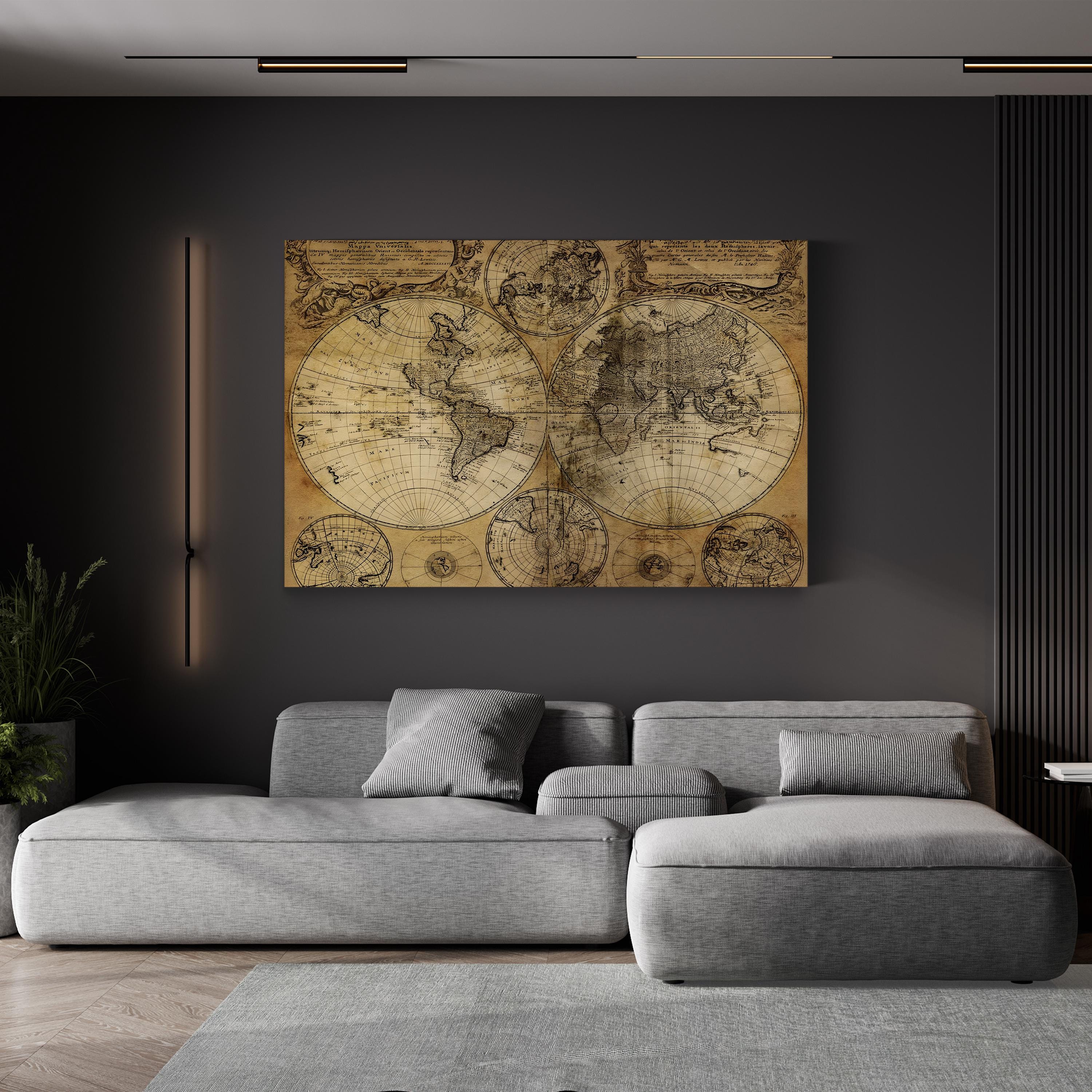 Old World Map, 17th Century – Historical Map Wall Art | Antique Cartography Canvas Print