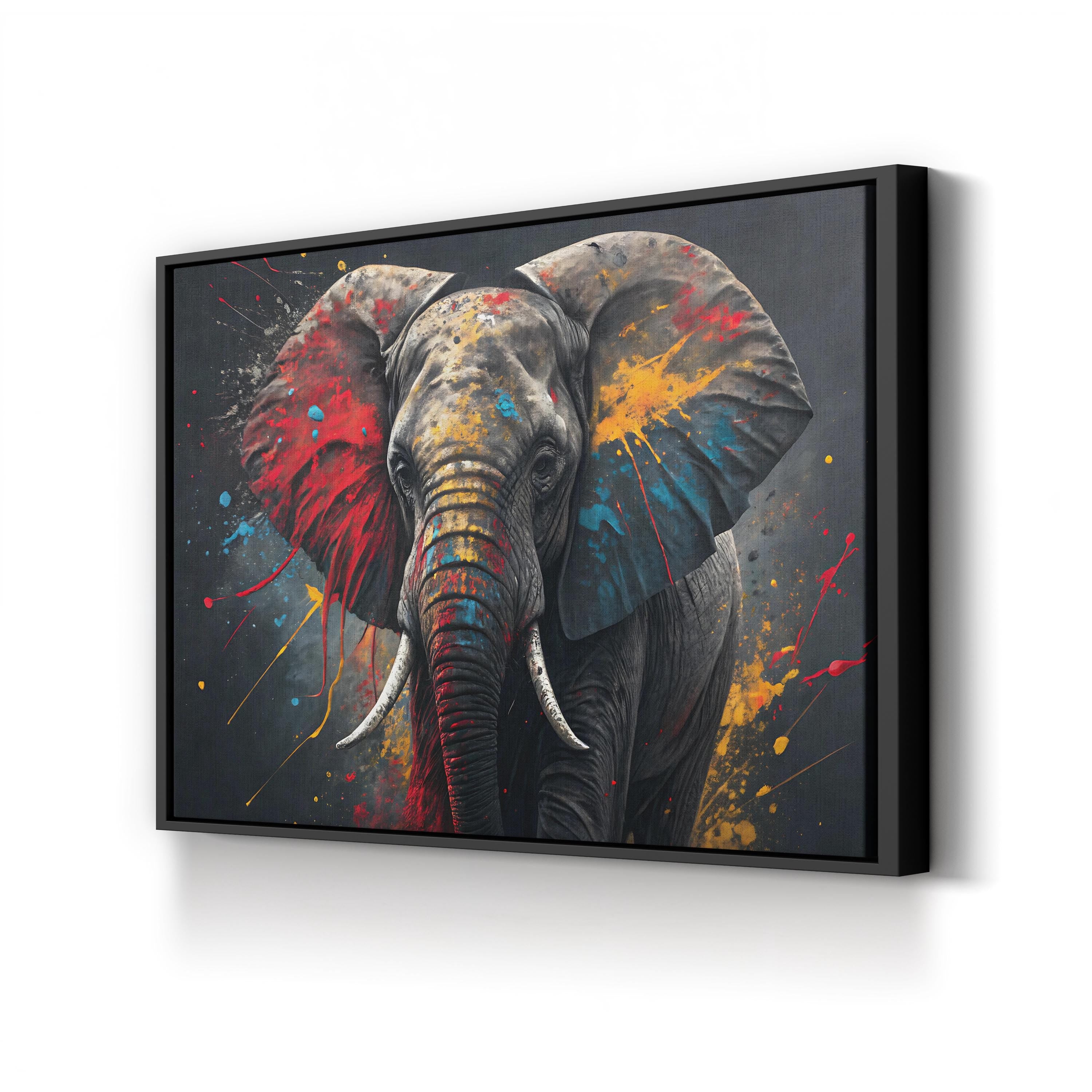 Elephant Graffiti Art Wall Art – Abstract Wildlife | Modern Pop Art Canvas Print