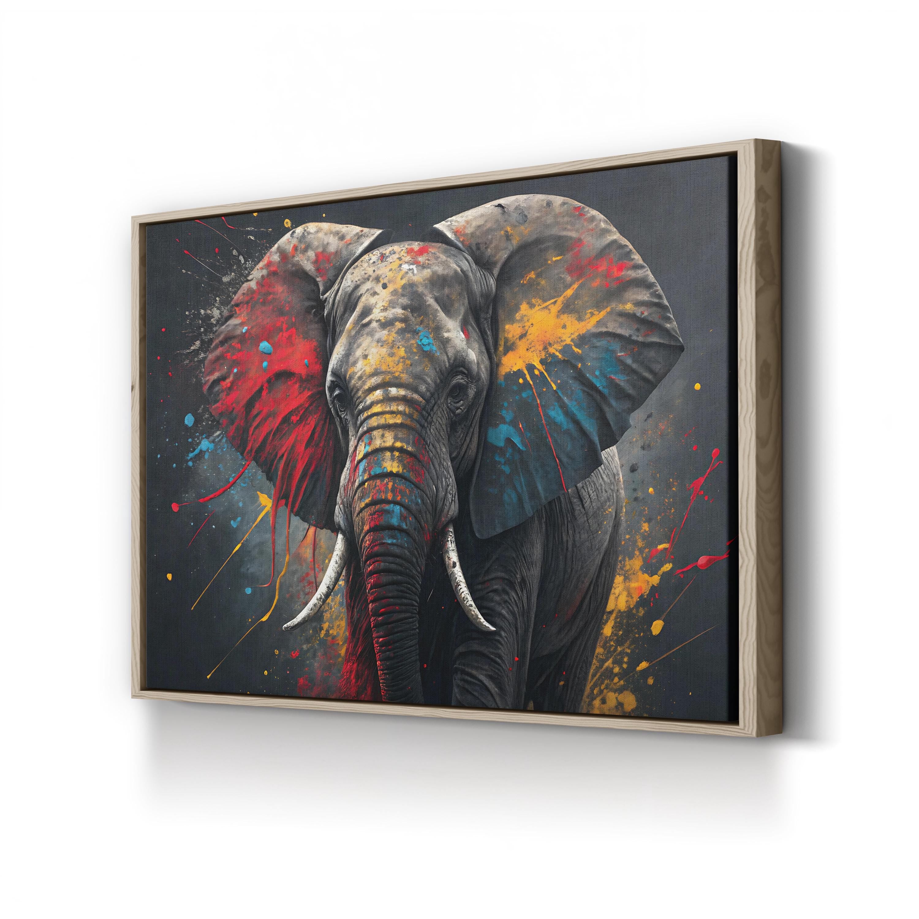 Elephant Graffiti Art Wall Art – Abstract Wildlife | Modern Pop Art Canvas Print