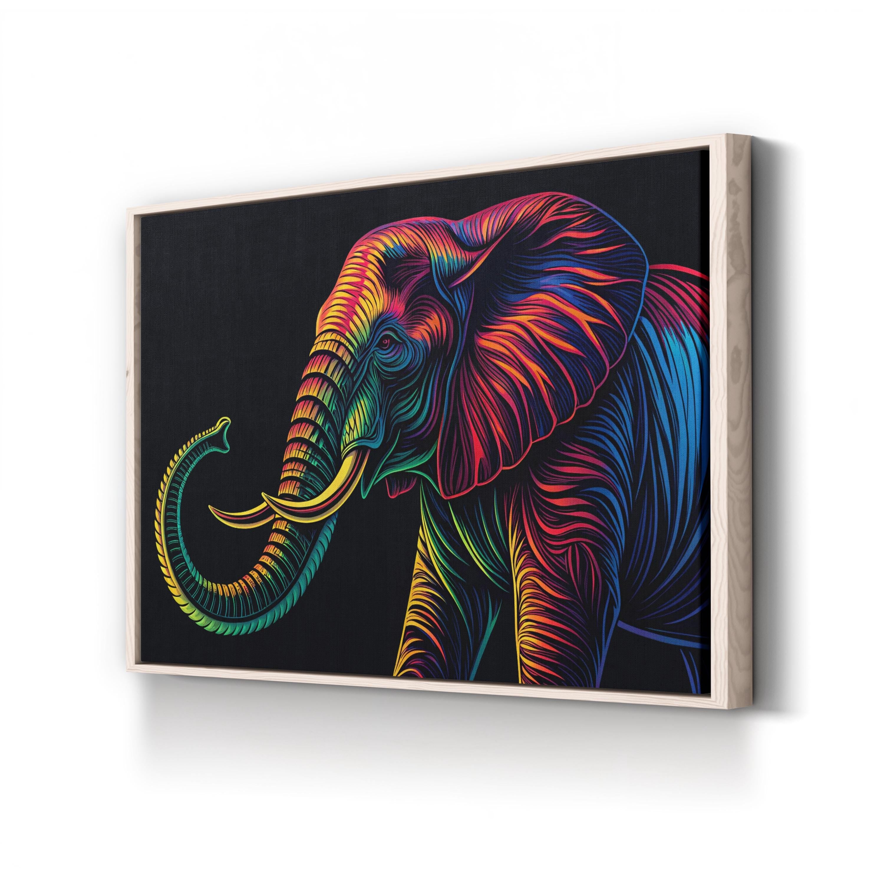 Elephant Pop Art Wall Art – Graffiti Style | Modern Abstract Wildlife Canvas Print