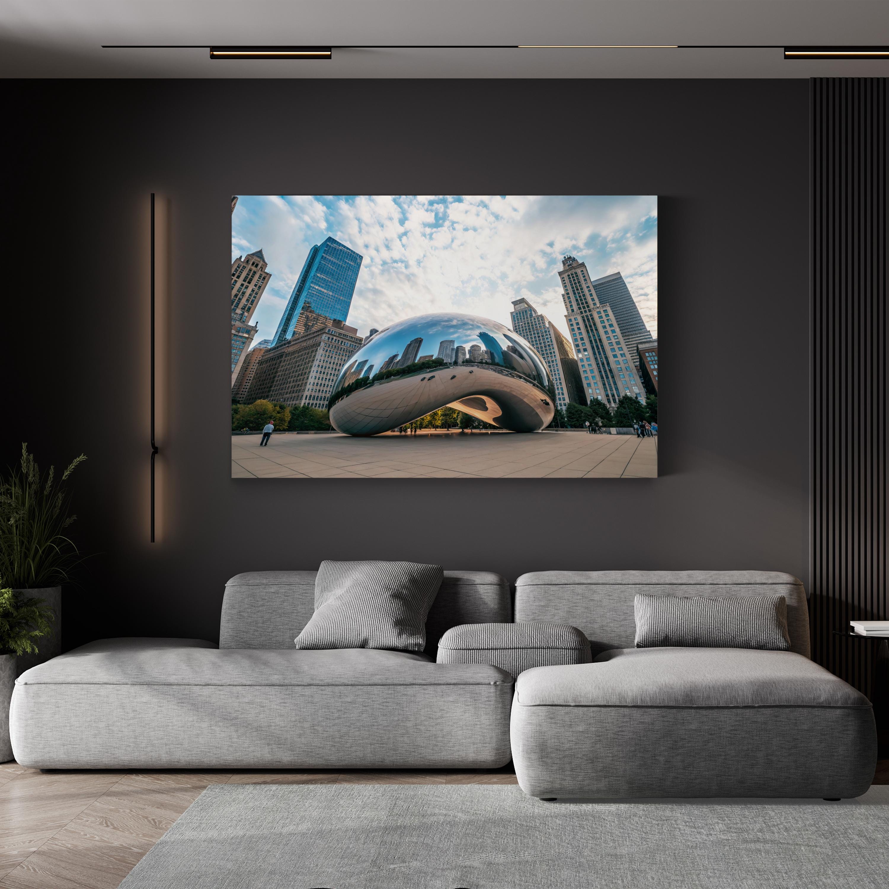 Cloud Gate in Millennium Park: Chicago Cityscape Photography