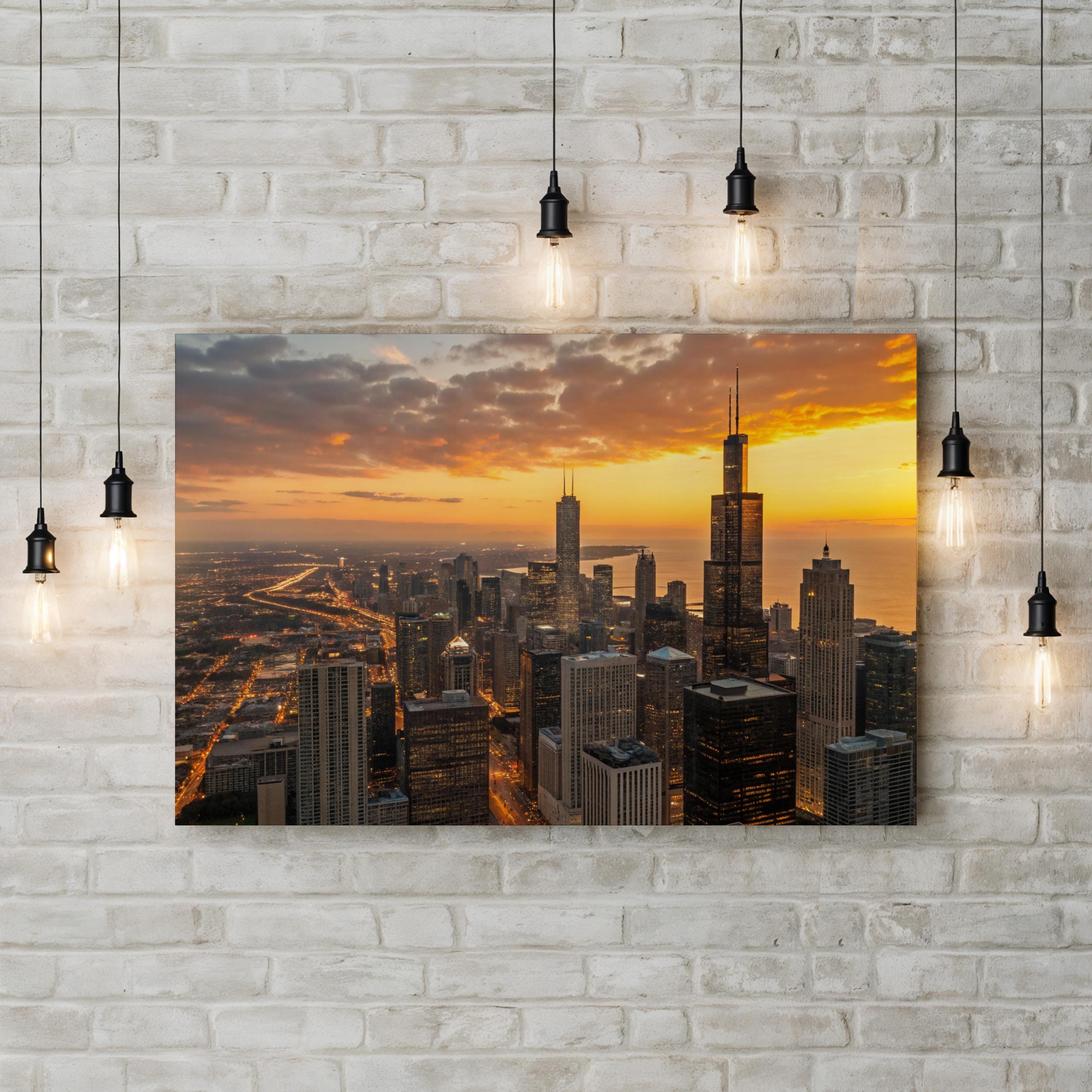 Chicago Cityscape at Golden Hour