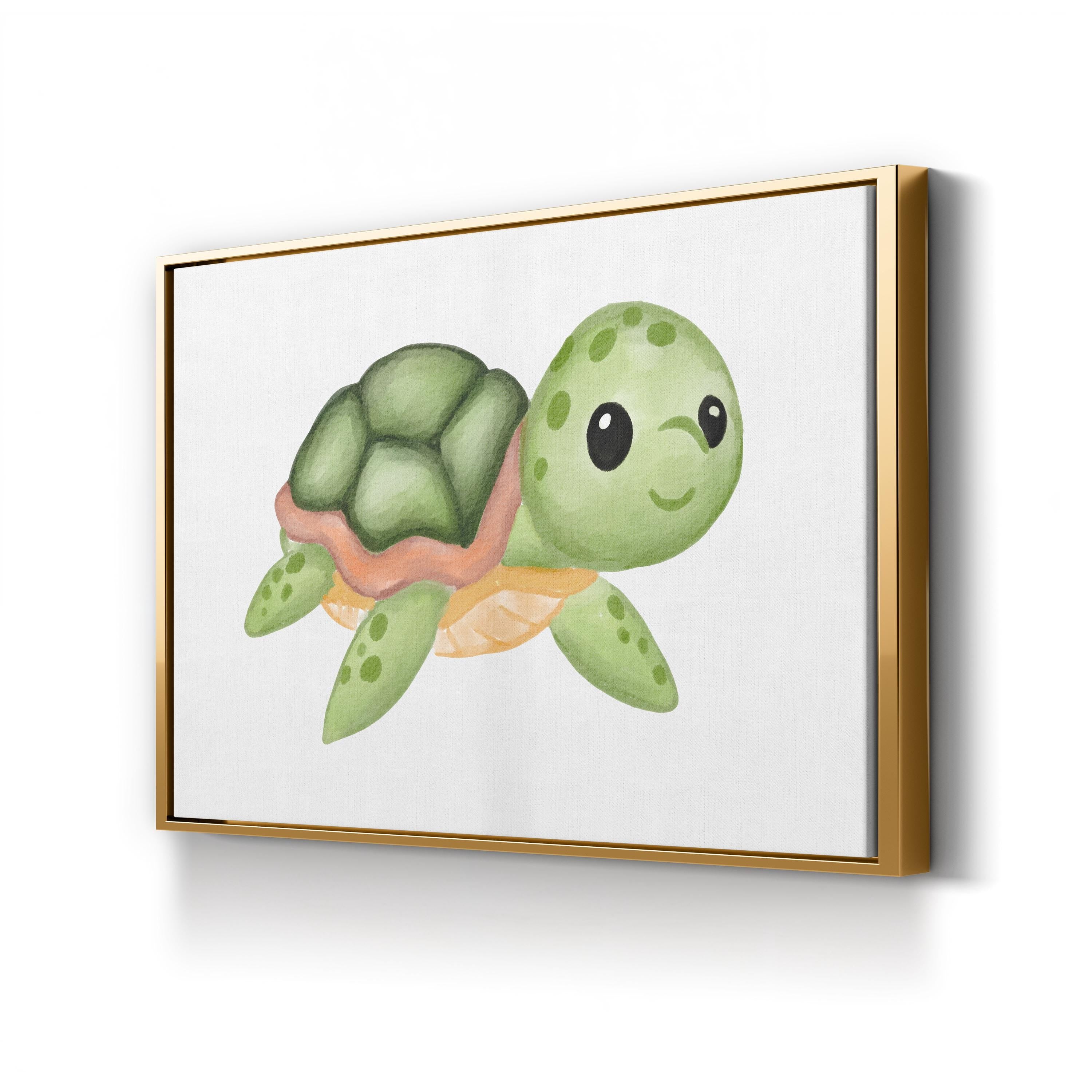 Watercolor Sea Turtle Nursery – Period Illustration Wall Art | Kids Room Canvas Print