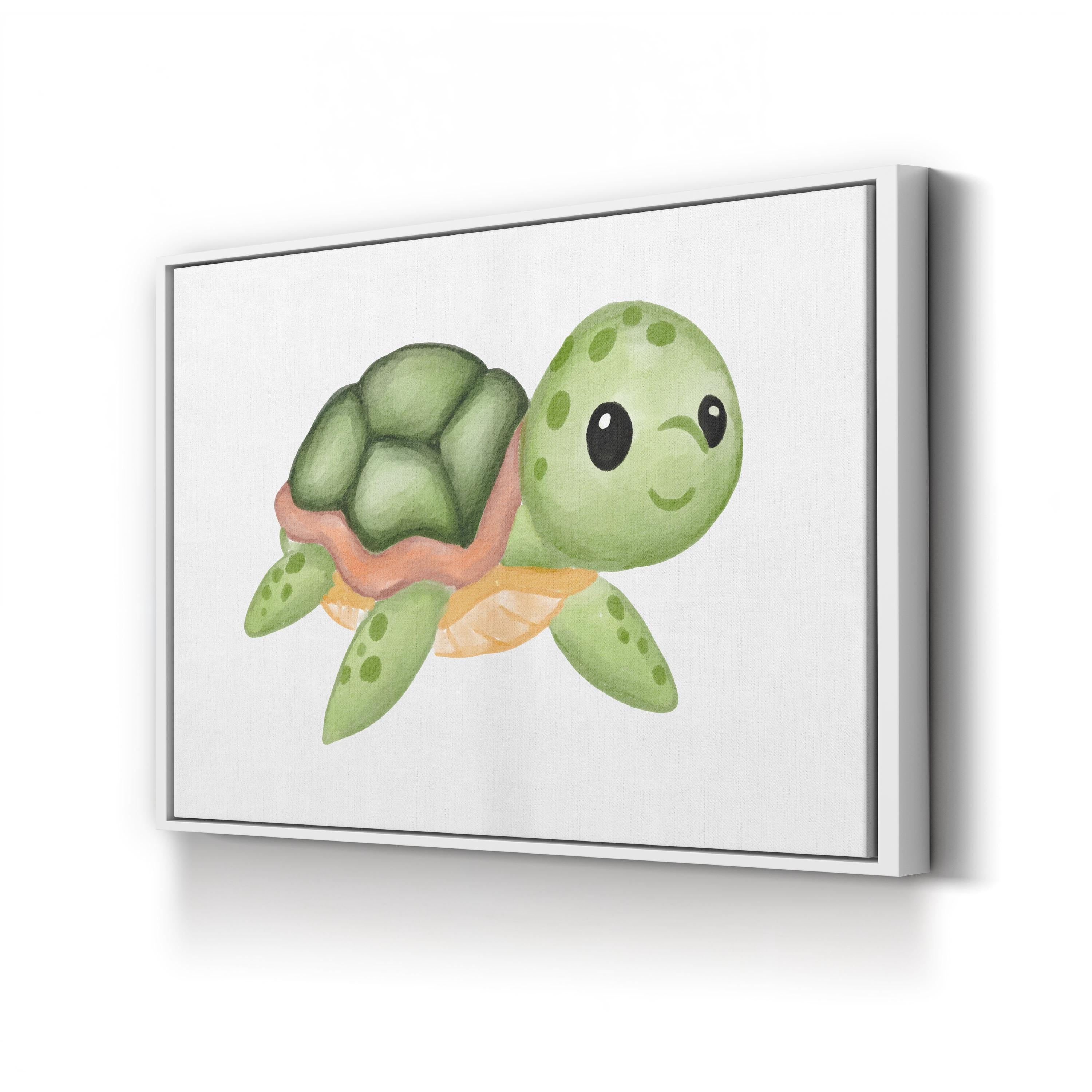 Watercolor Sea Turtle Nursery – Period Illustration Wall Art | Kids Room Canvas Print