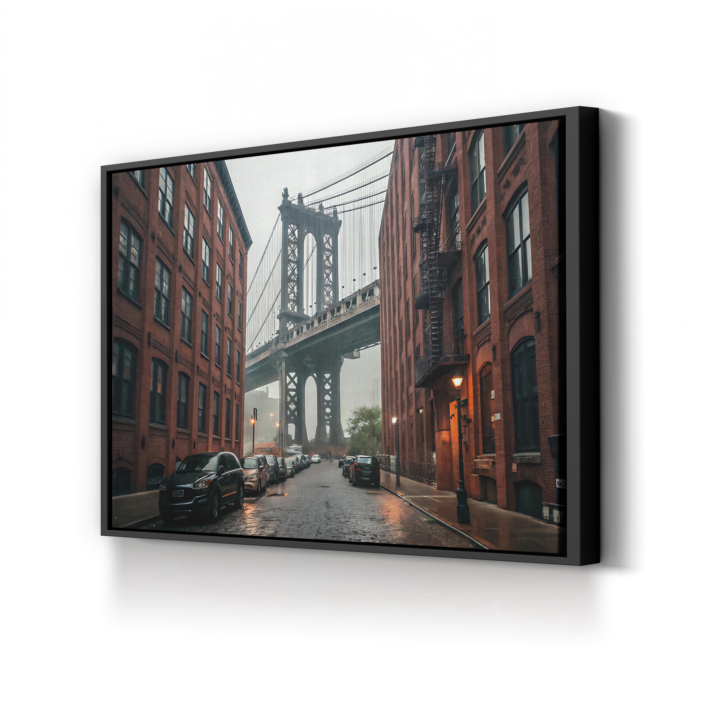 New York, Brooklyn, Dumbo, Manhattan Bridge and Empire State Building Wall Art by Michele Falzone