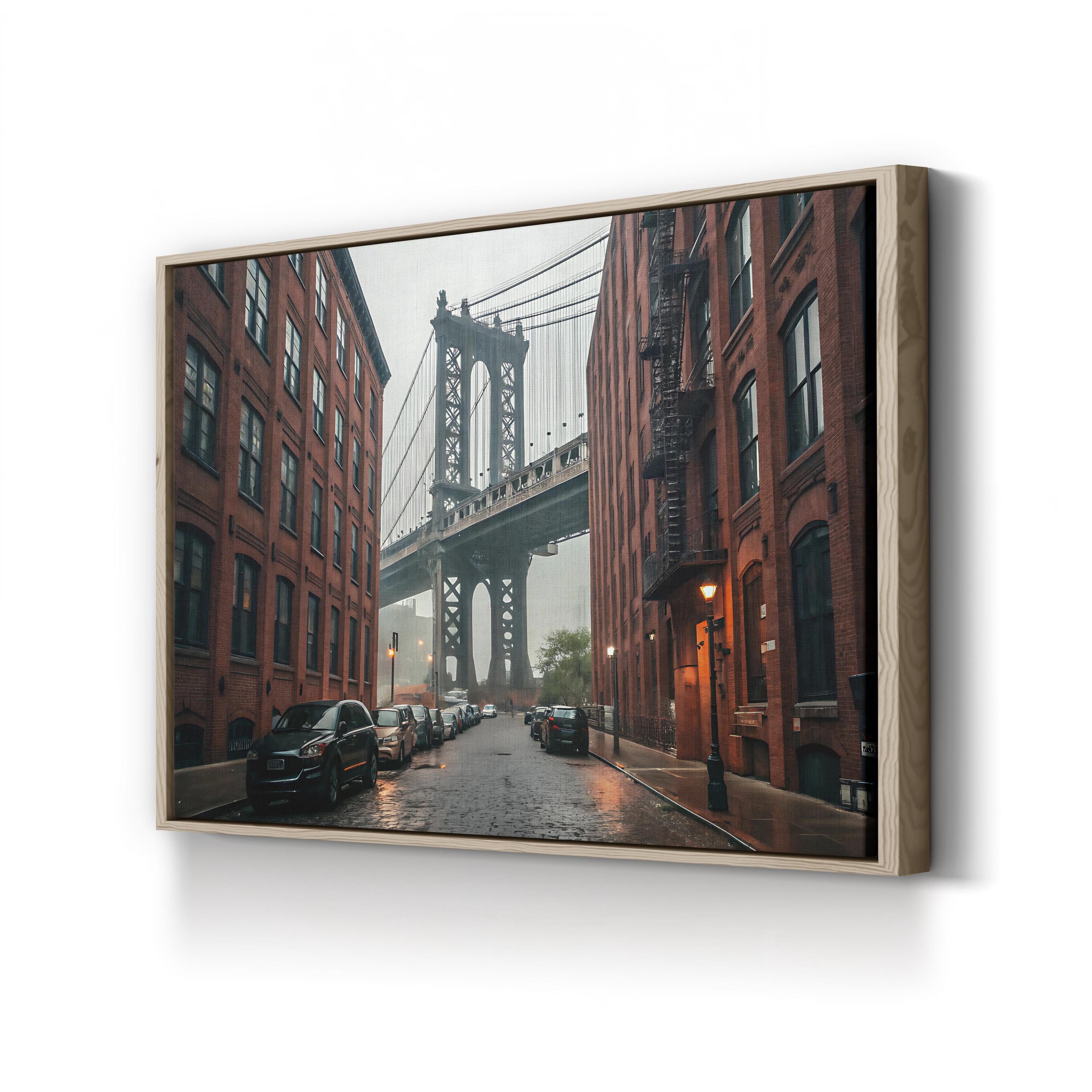 New York, Brooklyn, Dumbo, Manhattan Bridge and Empire State Building Wall Art by Michele Falzone