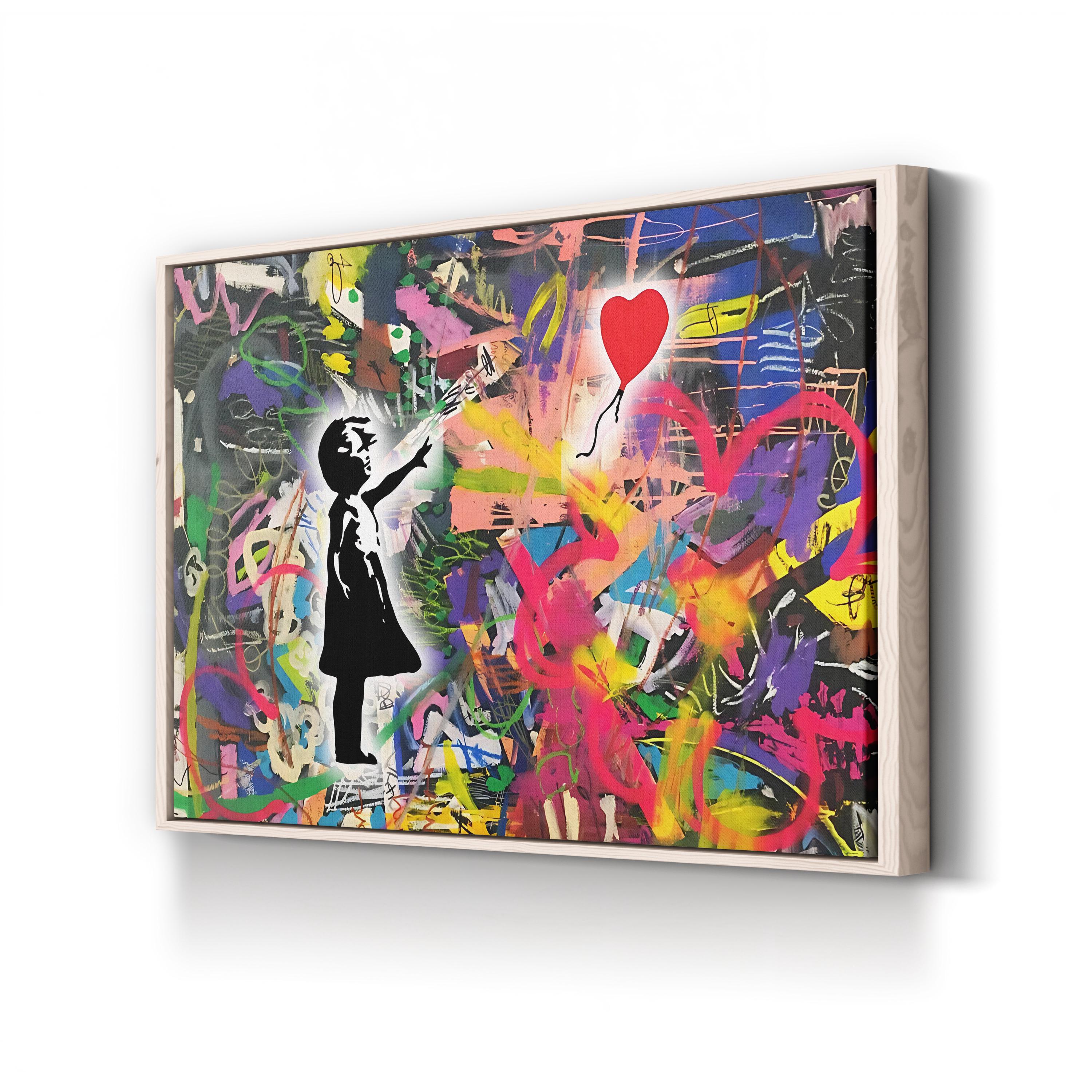 Banksy Urban Street Graffiti Style Balloon Girl Canvas Art