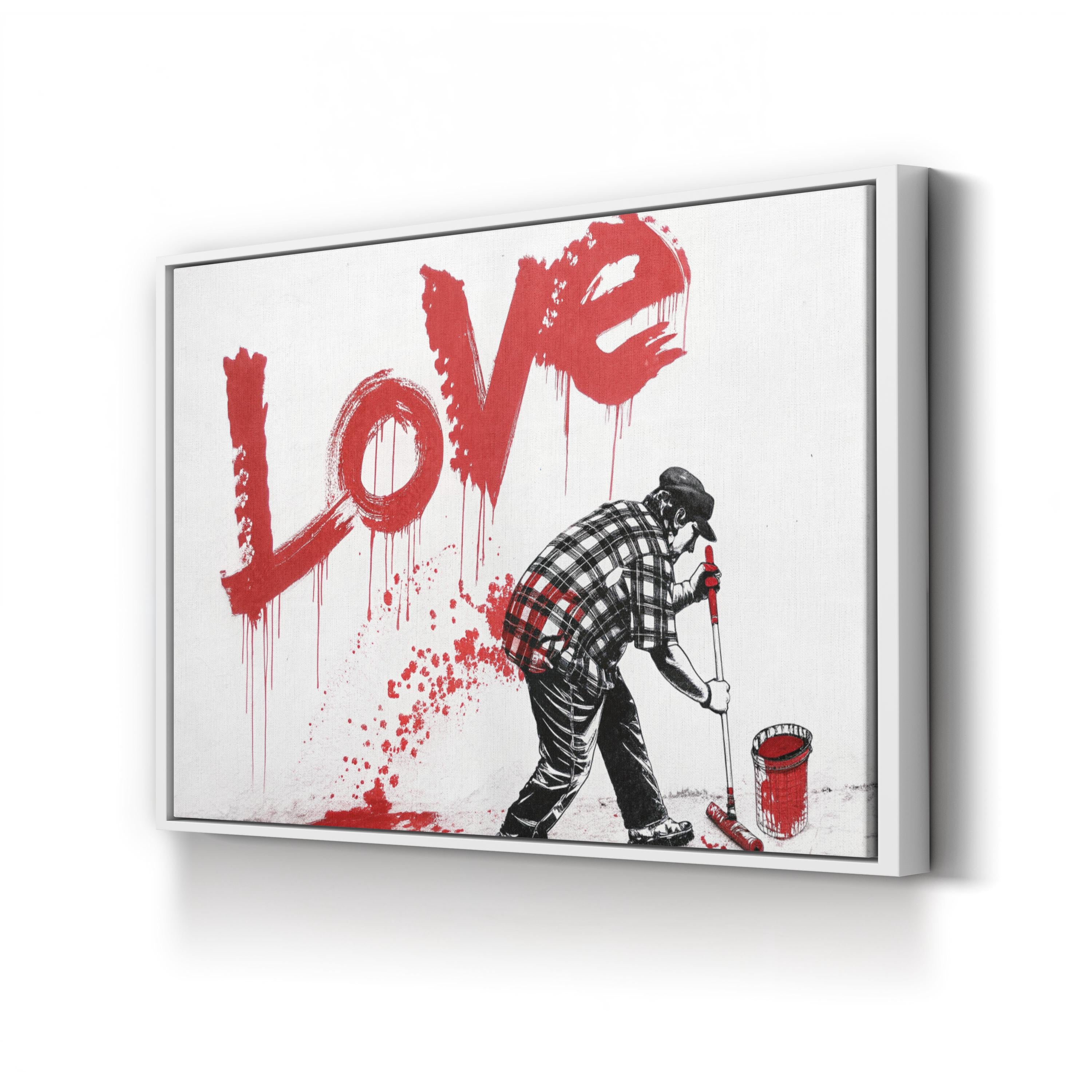 Urban Street Pop Graffiti Banksy Style LOVE Graffiti Canvas Art
