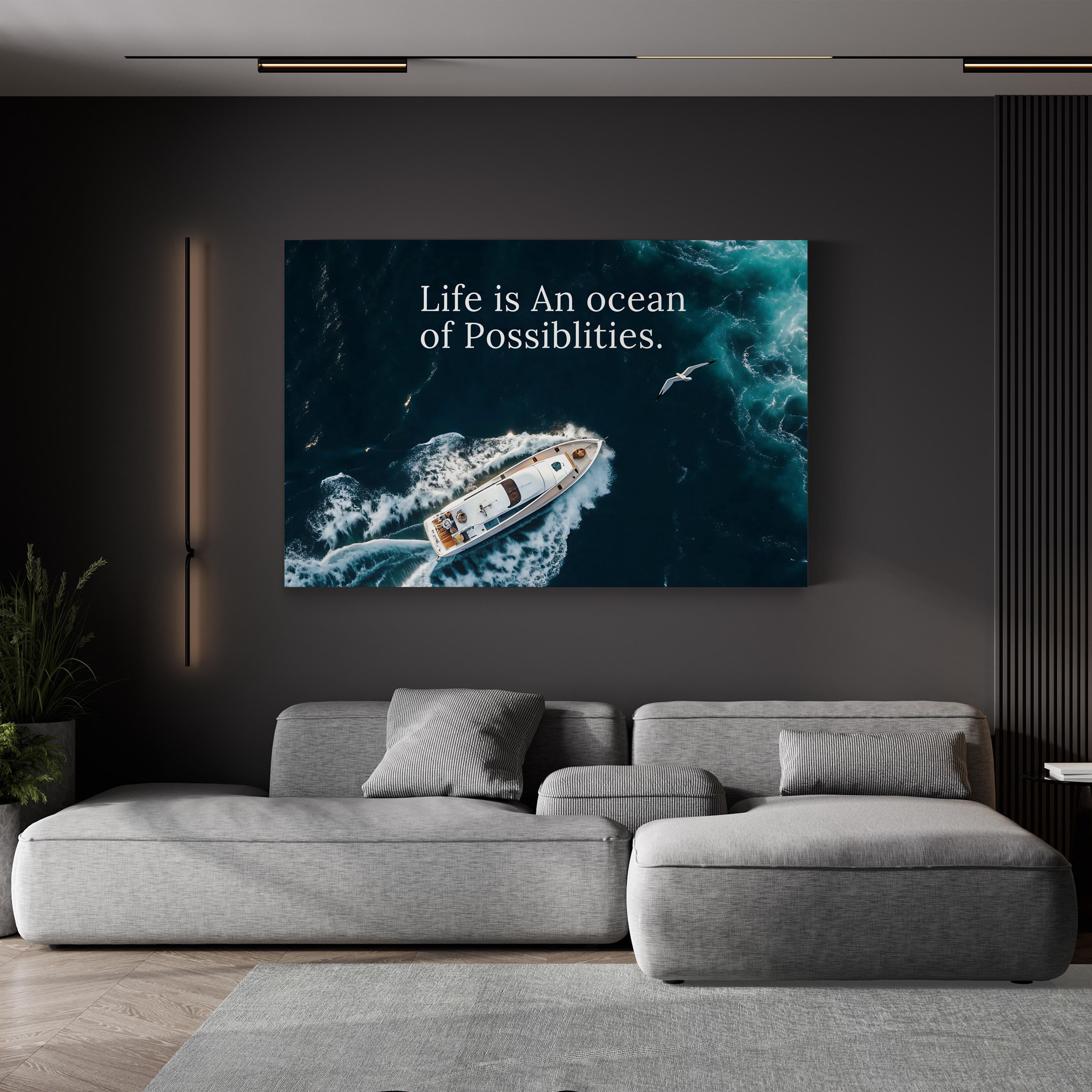 Ocean of Possibilities Motivational Quote Wall Art