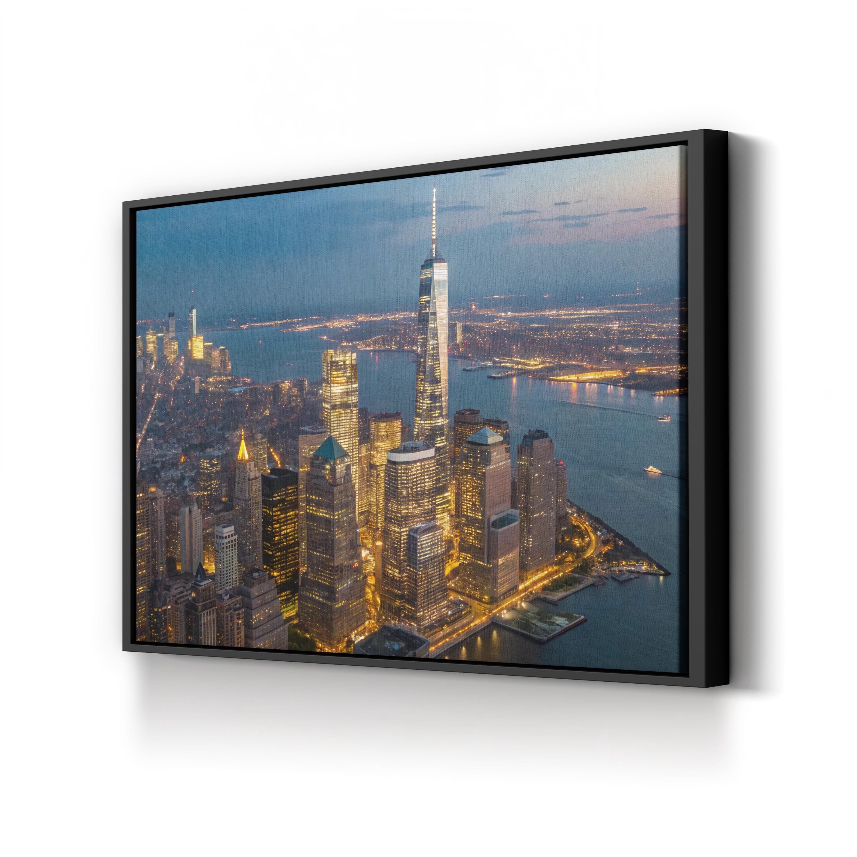 NYC Skyline Canvas Print | Manhattan Night Skyline, New York City Wall Art