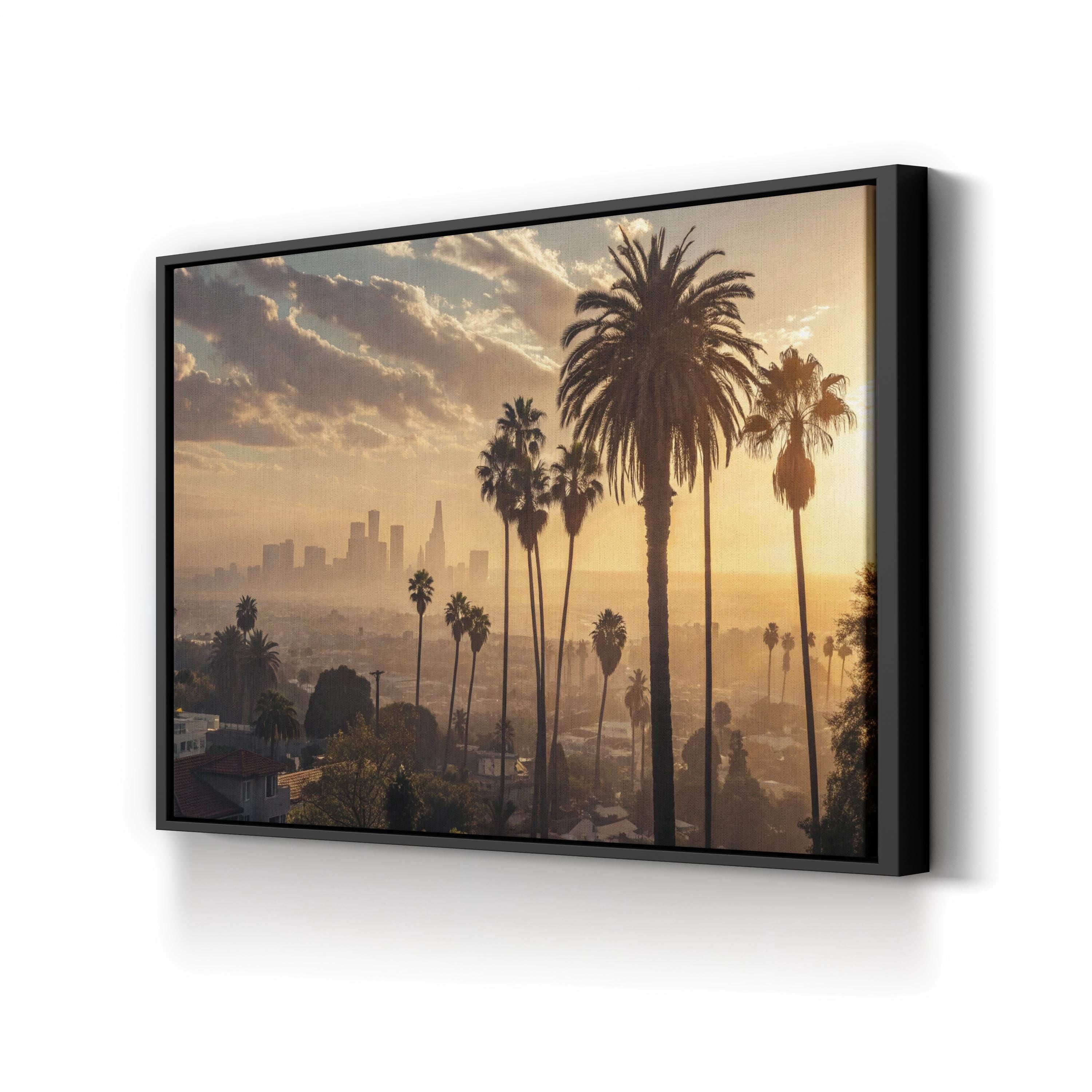 Los Angeles Palm Trees Wall Art | California Coastal Photography Canvas