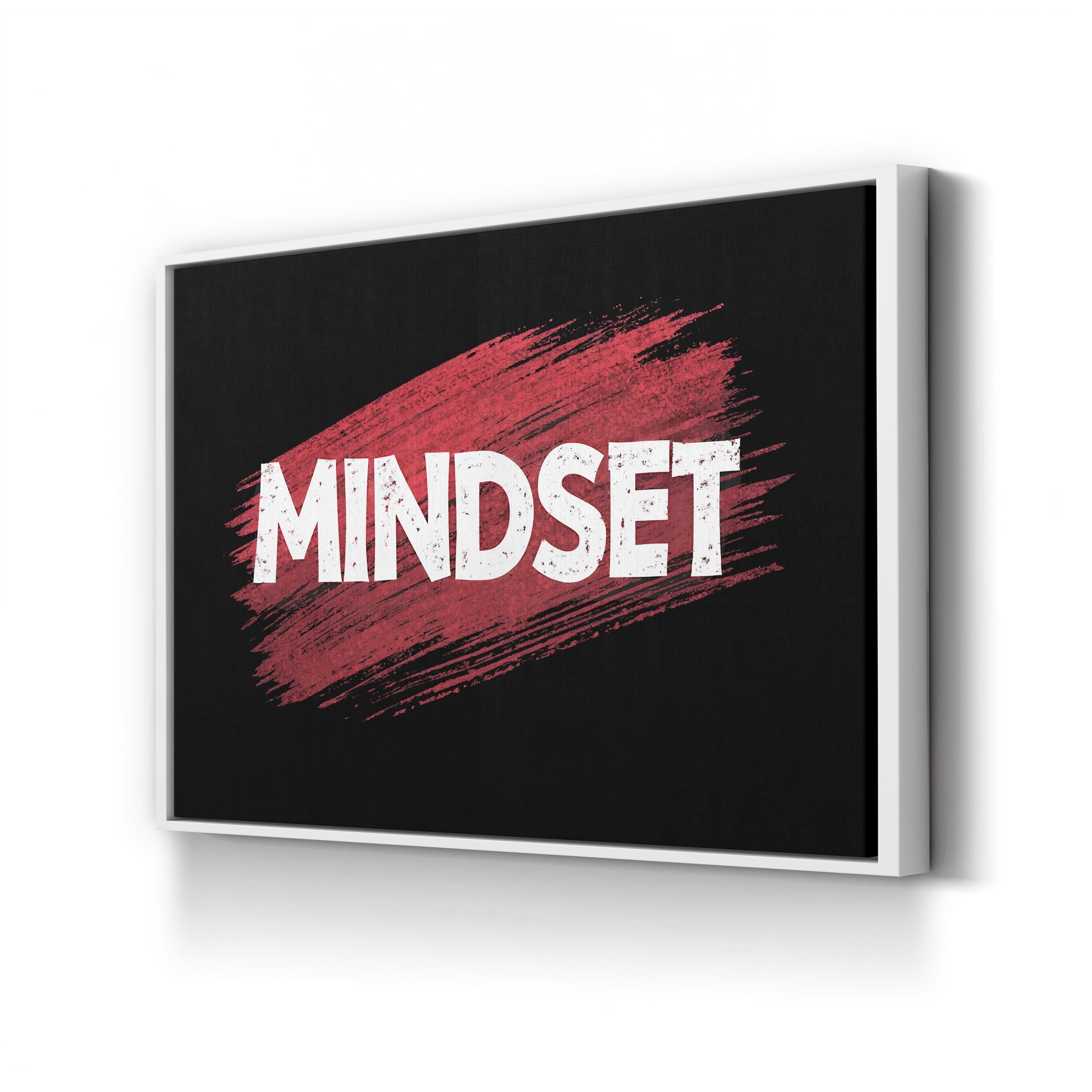 Mindset Motivational Canvas Wall Art | Bold Typography Inspirational Quote
