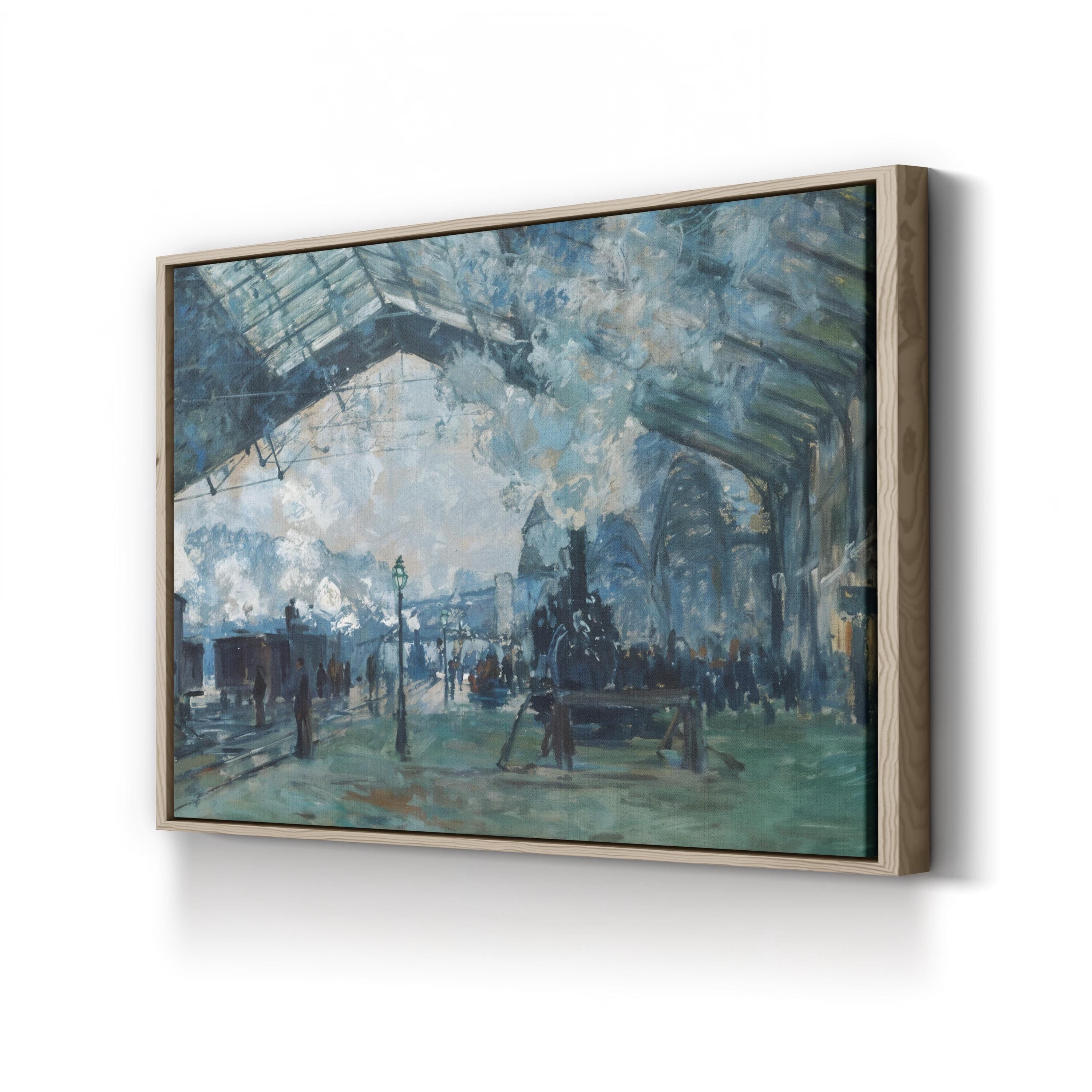 Arrival of the Normandy Train, Gare Saint-Lazare Canvas Print – Claude Monet 1877 Impressionist Wall Art