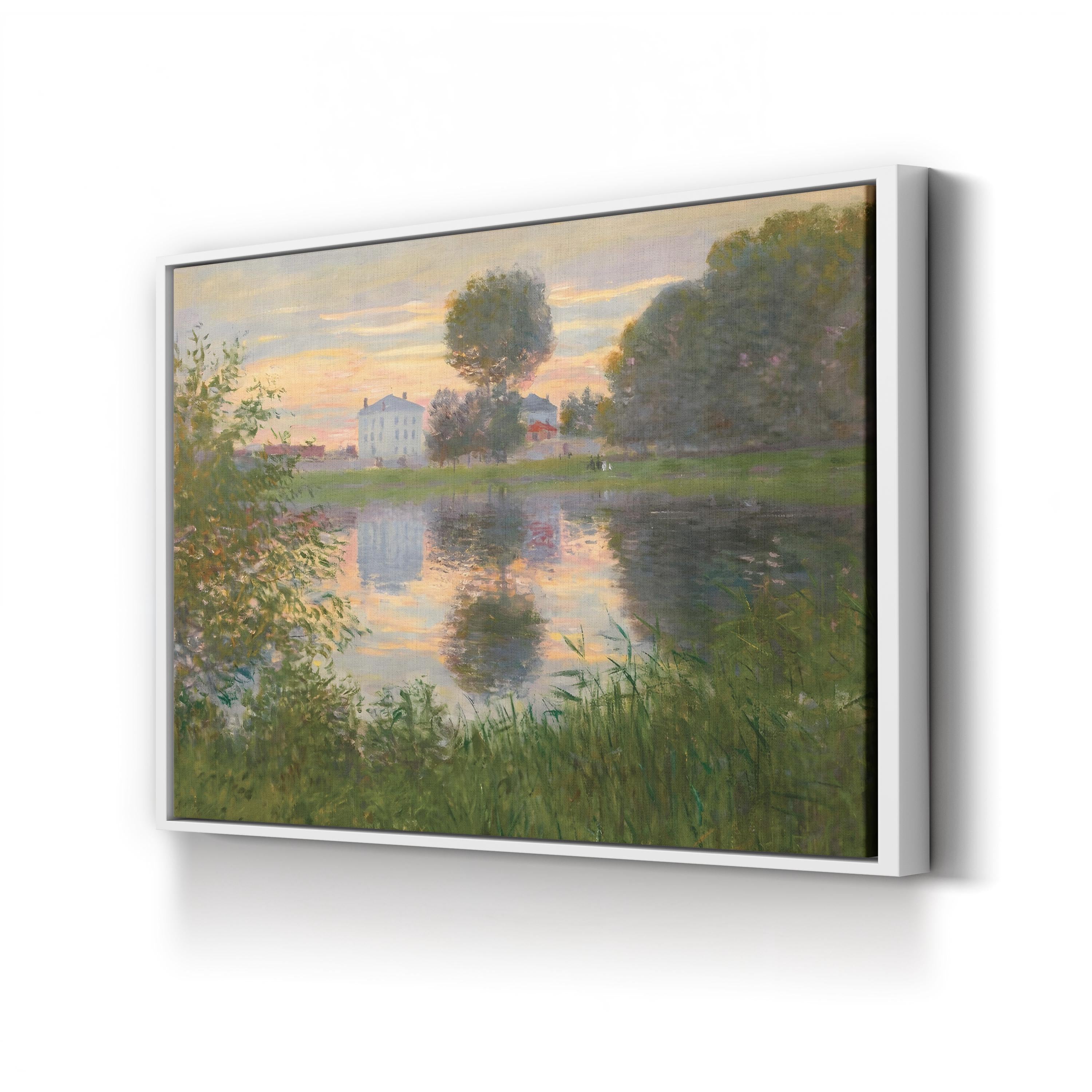 Ball Shaped Tree, Argenteuil 1876 – Claude Monet Wall Art | Impressionist River Canvas Print