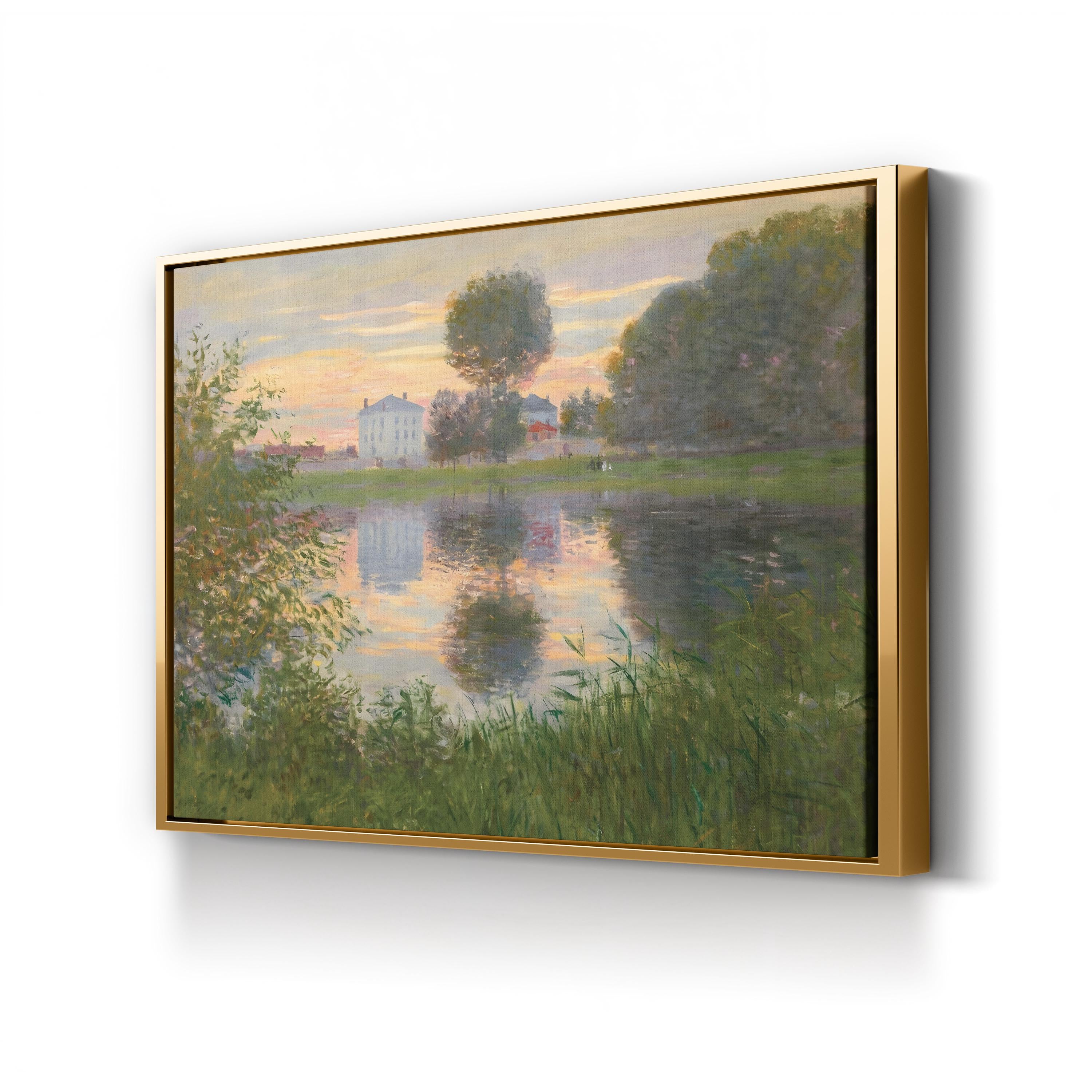Ball Shaped Tree, Argenteuil 1876 – Claude Monet Wall Art | Impressionist River Canvas Print