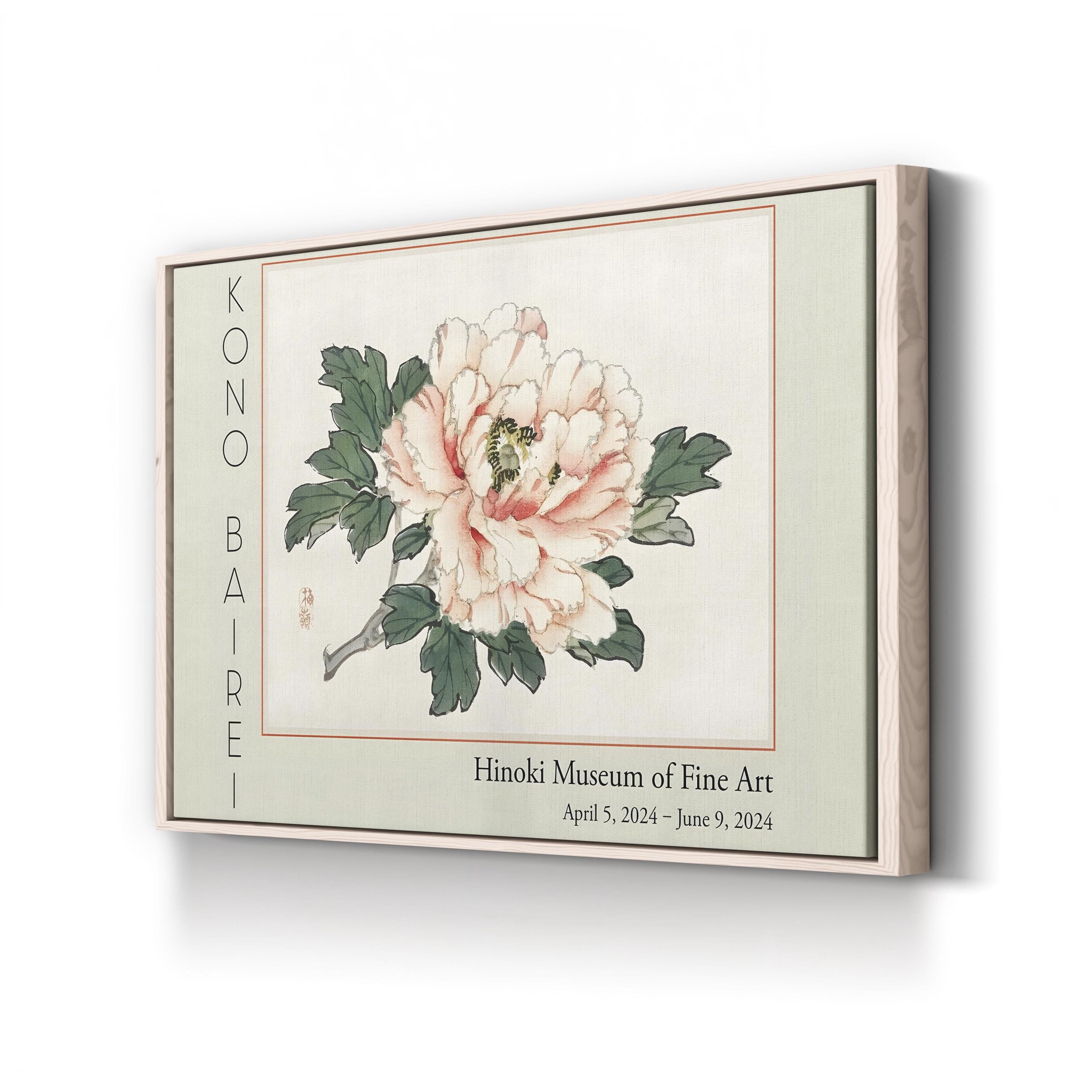 Barei Exhibition Flowers I Wall Art by Kōno Bairei – Vintage Botanical Canvas Print