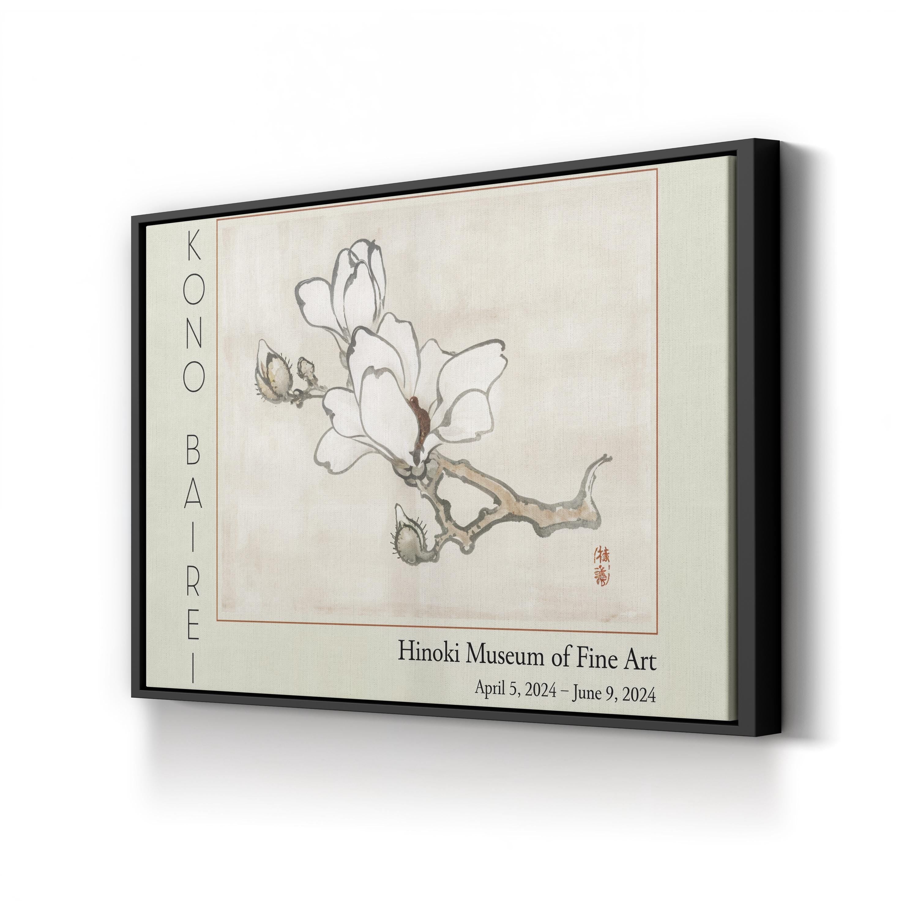 Barei Exhibition Flowers III Wall Art by Kōno Bairei – Vintage Japanese Botanical Canvas Print