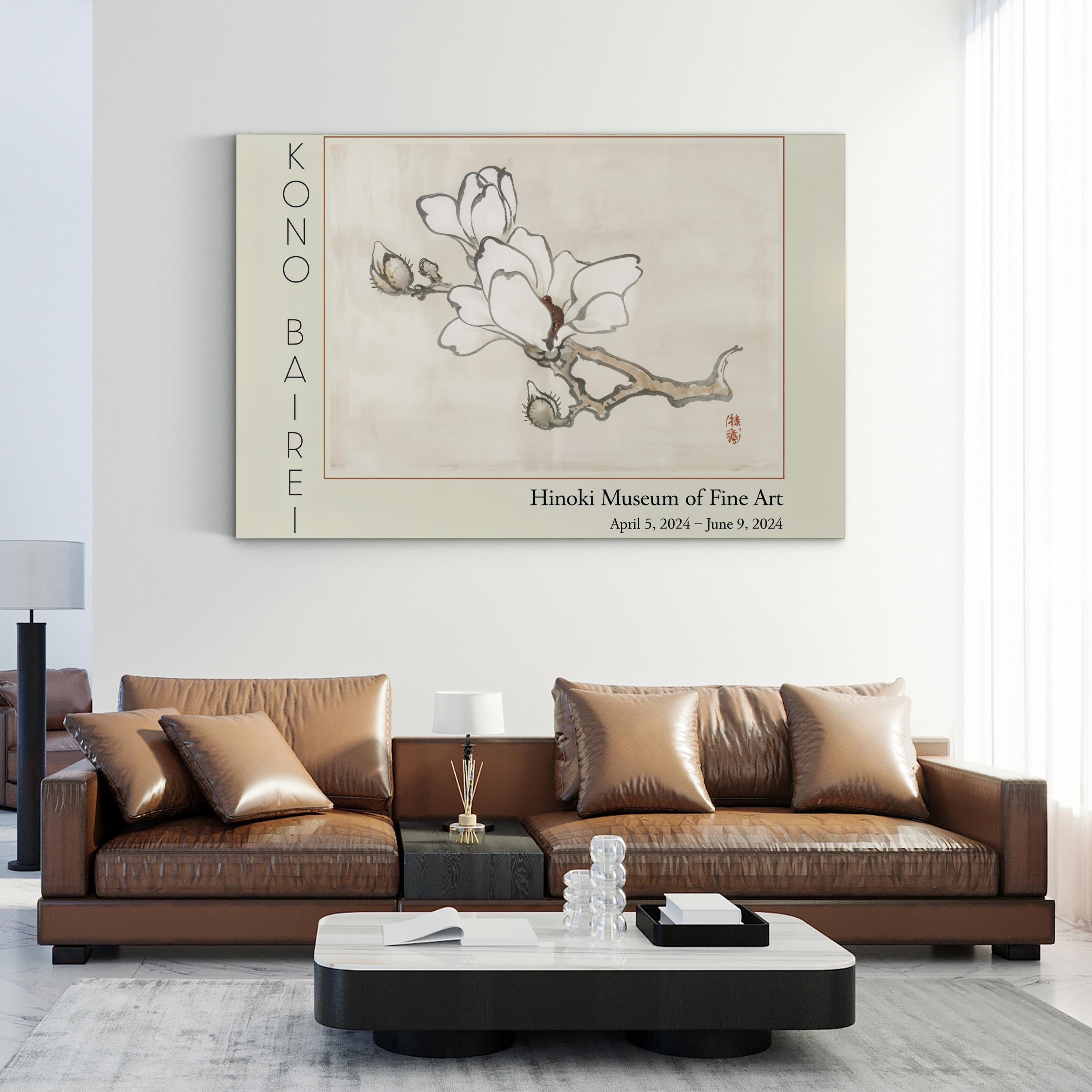 Barei Exhibition Flowers III Wall Art by Kōno Bairei – Vintage Japanese Botanical Canvas Print