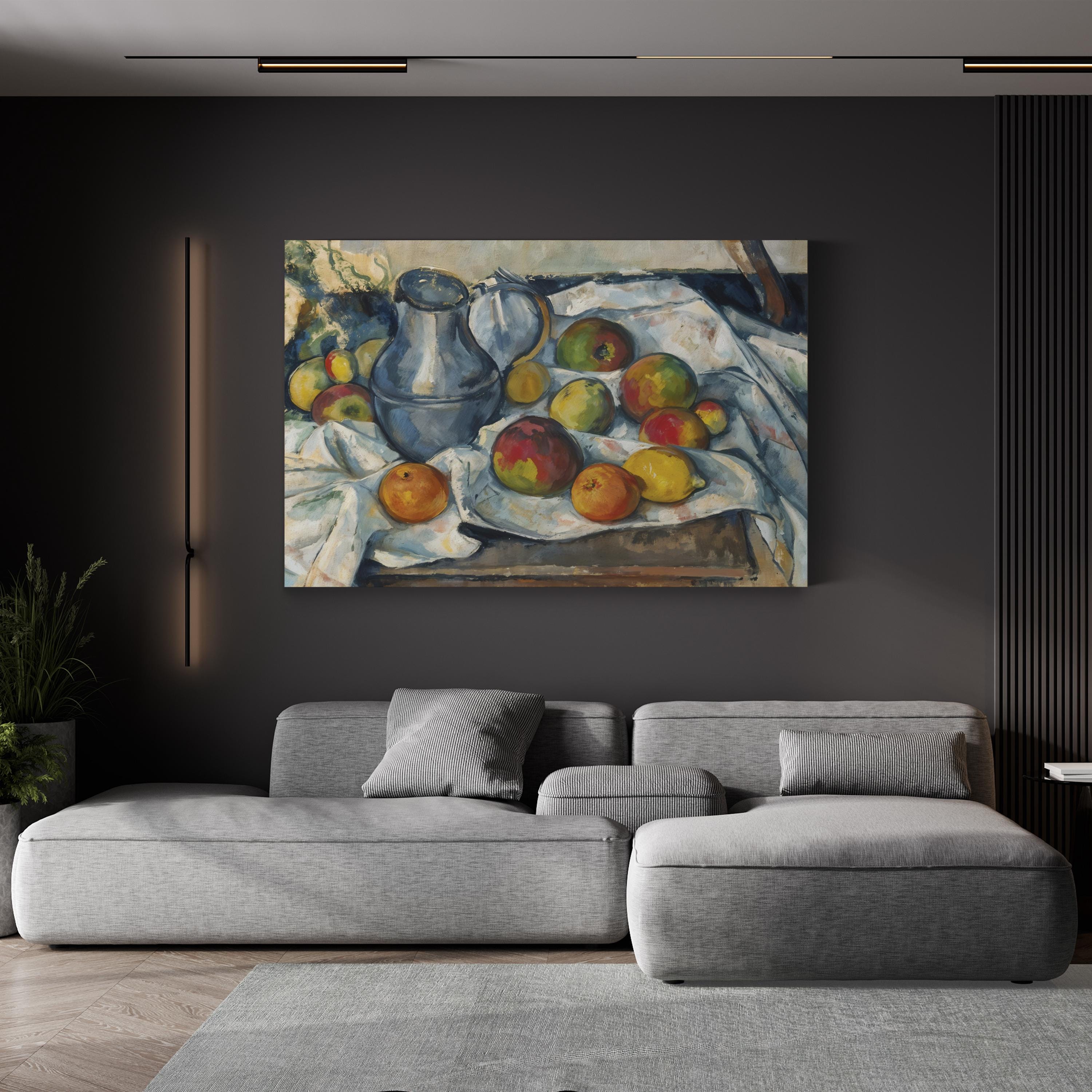 Bouilloire Et Fruits, 1888–90 Wall Art by Paul Cézanne
