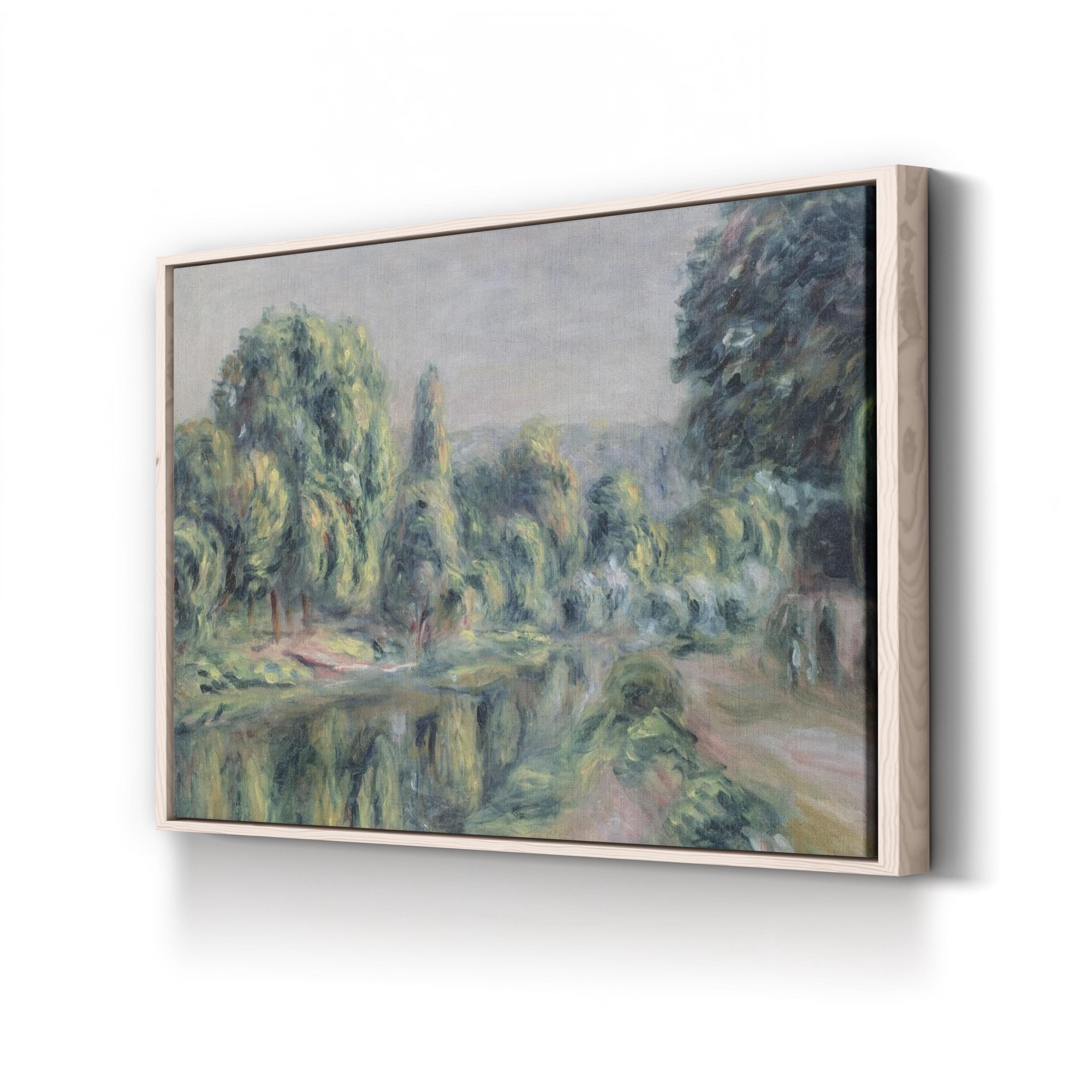 The Branch at Croissy, 1911 by Pierre-Auguste Renoir canvas print in Natural frame