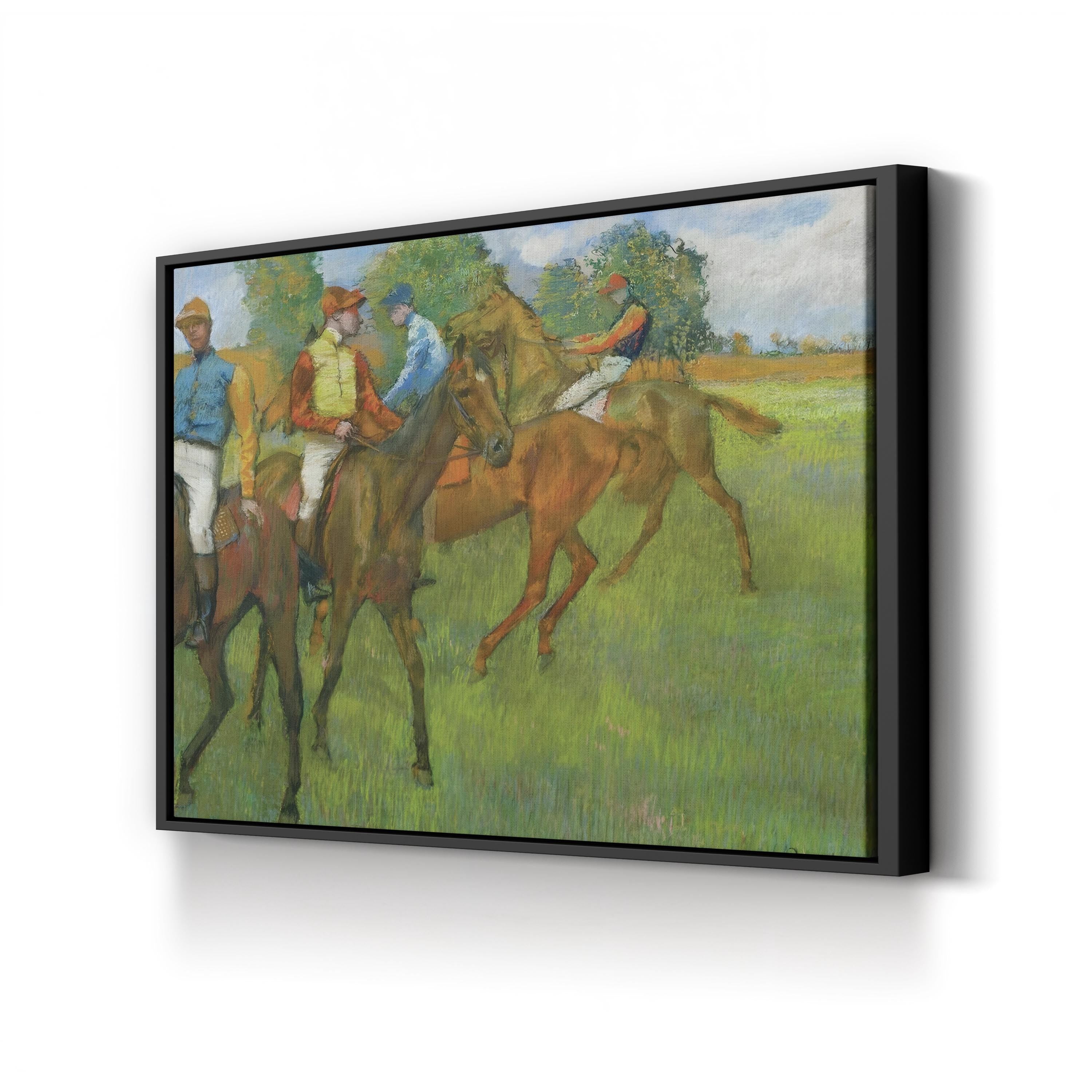 The Races I Wall Art – Impressionist Horse Racing Canvas by Edgar Degas