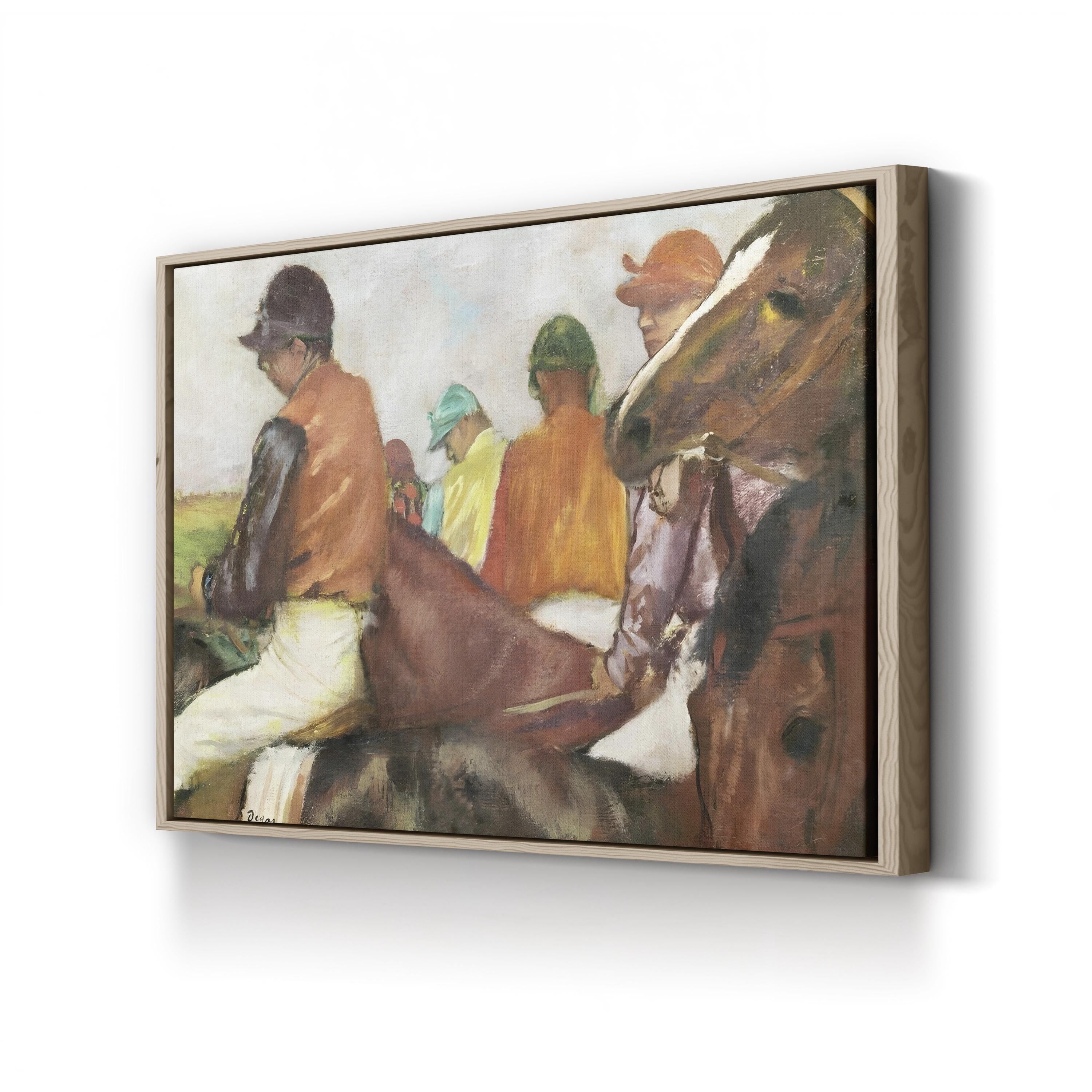 The Races III Wall Art – Impressionist Horse Racing Canvas by Edgar Degas