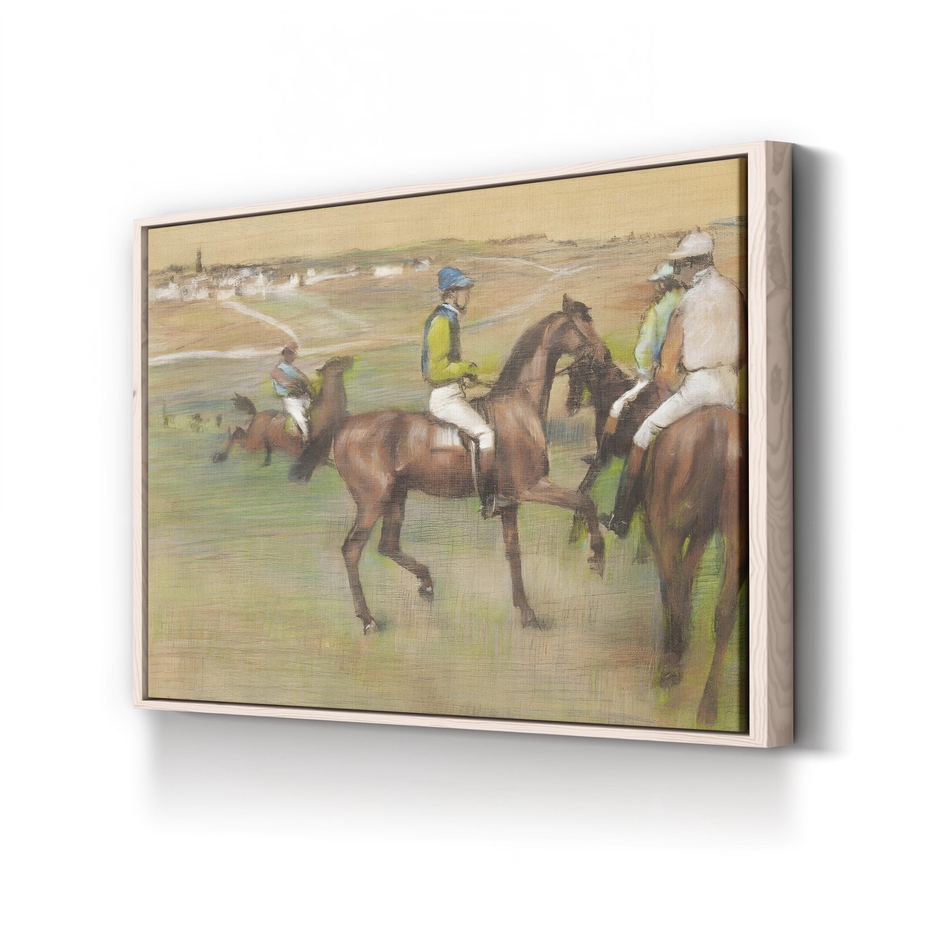 The Races IV Wall Art – Impressionist Horse Racing Canvas by Edgar Degas