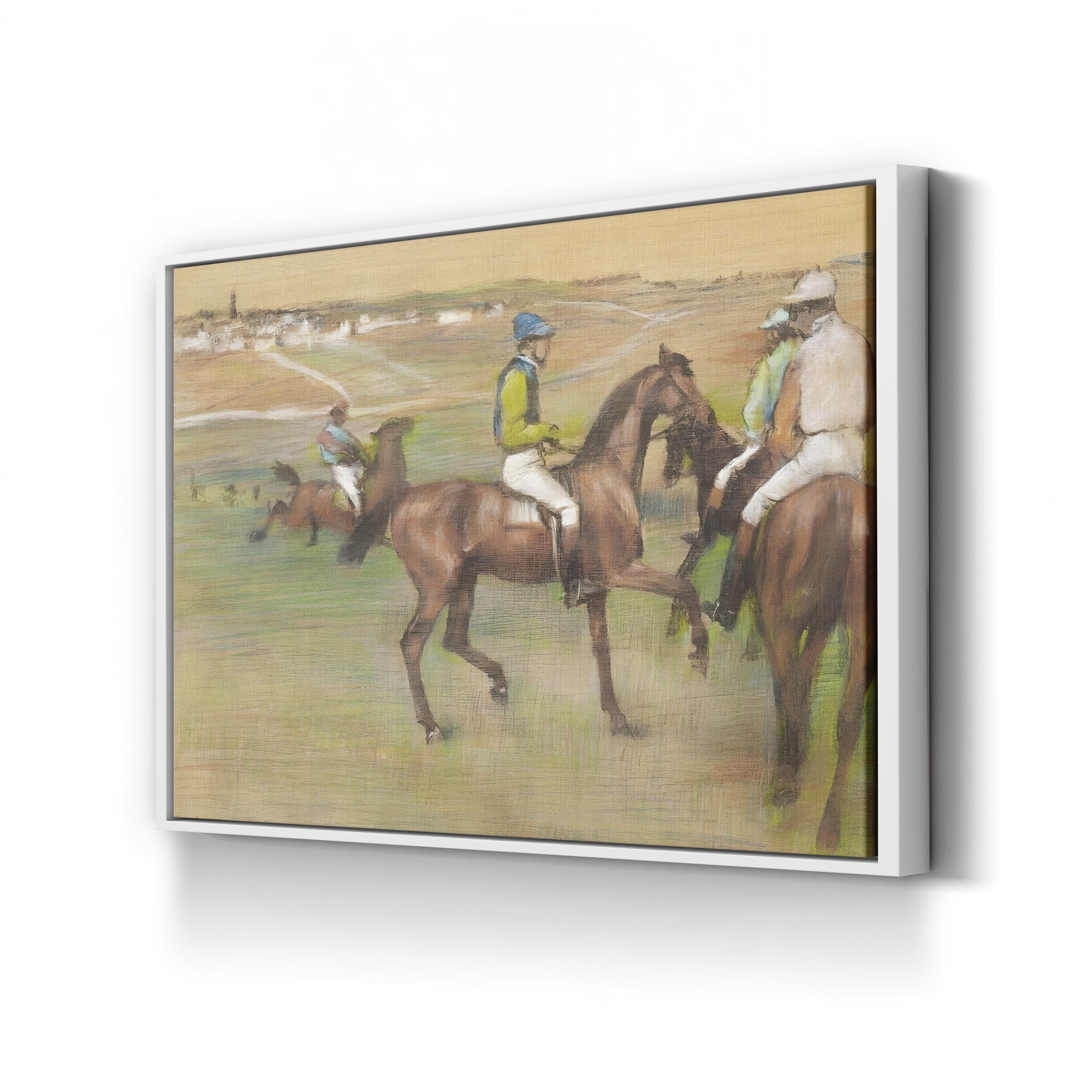 The Races IV Wall Art – Impressionist Horse Racing Canvas by Edgar Degas