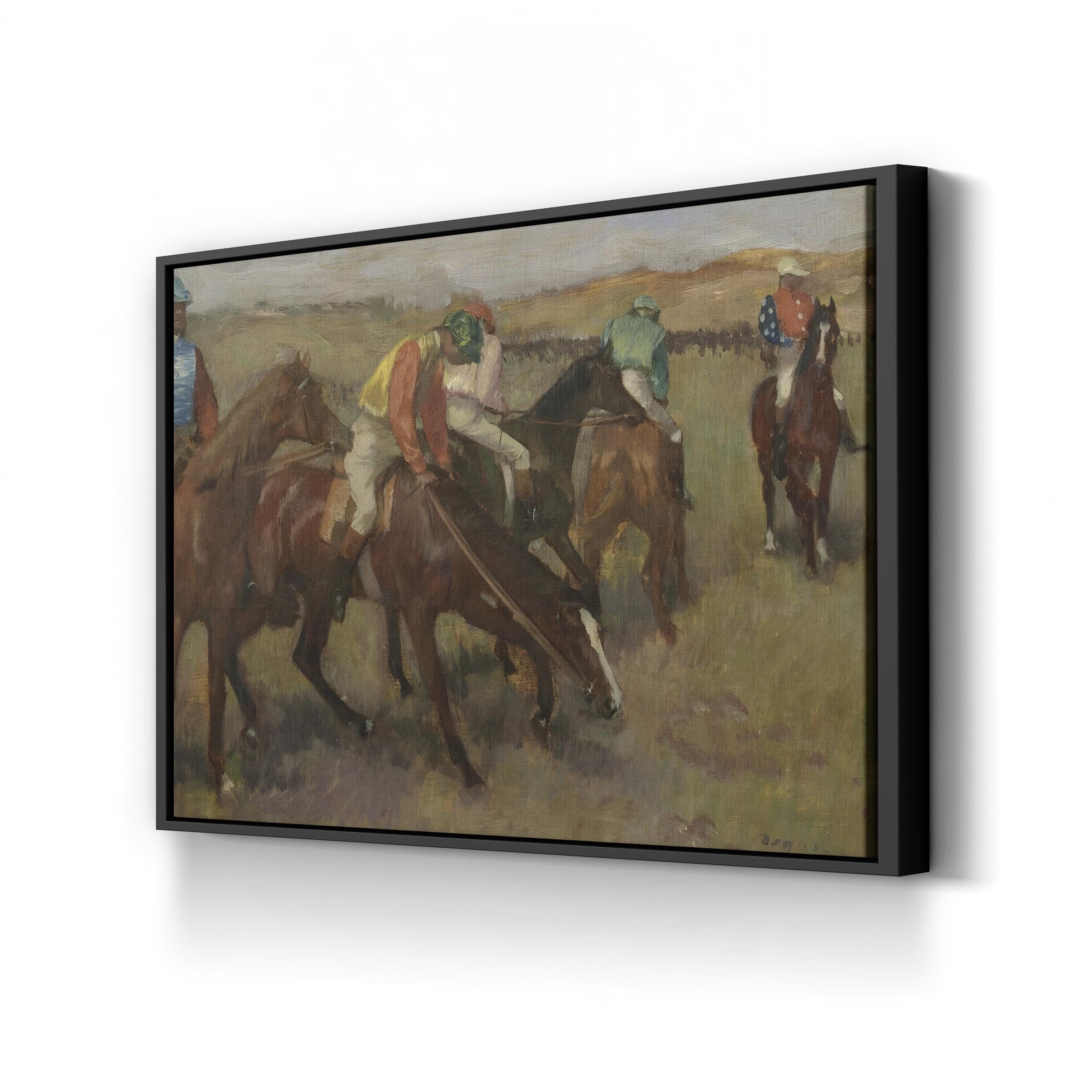 The Races VI Wall Art – Impressionist Horse Racing Scene by Edgar Degas