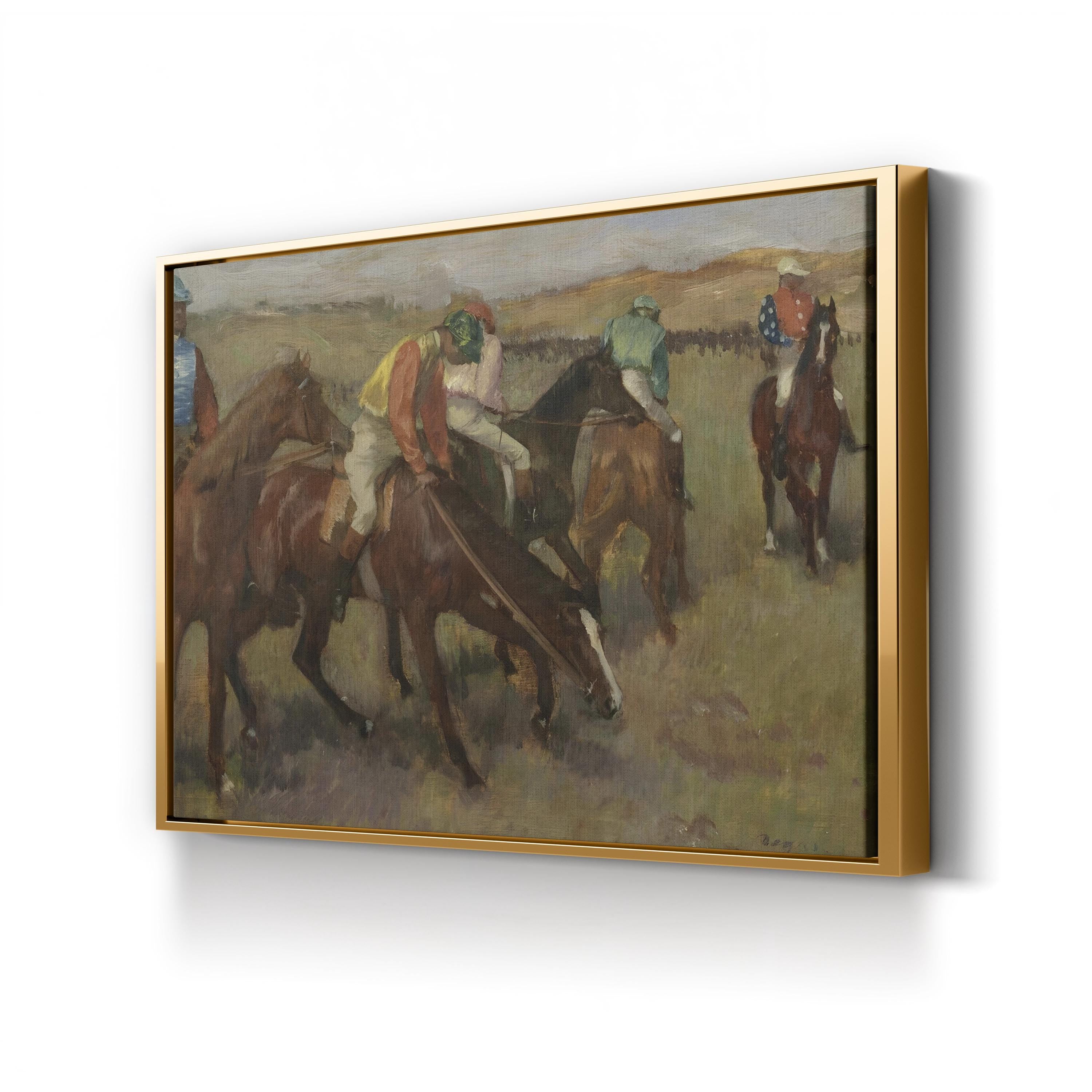 The Races VI Wall Art – Impressionist Horse Racing Scene by Edgar Degas