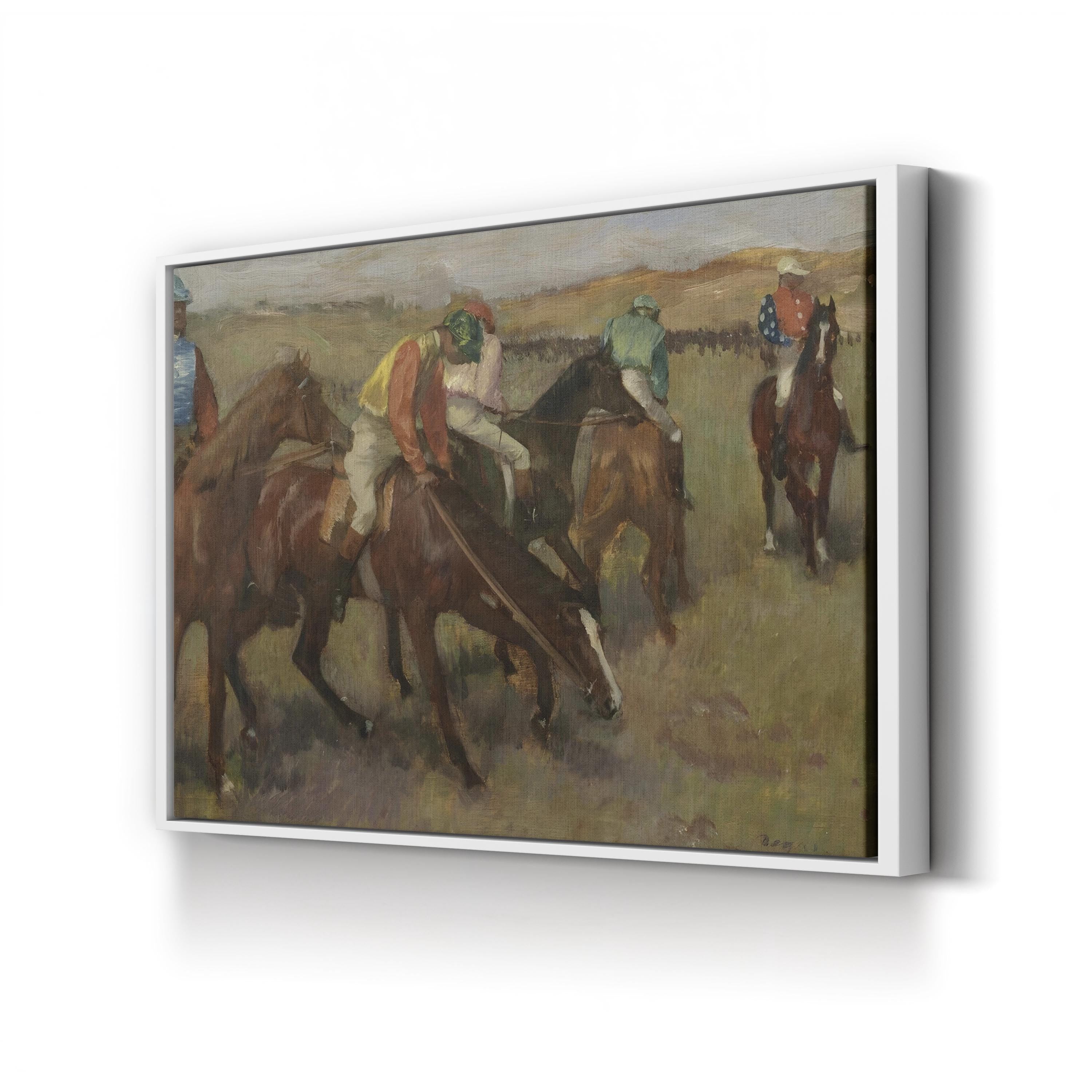 The Races VI Wall Art – Impressionist Horse Racing Scene by Edgar Degas