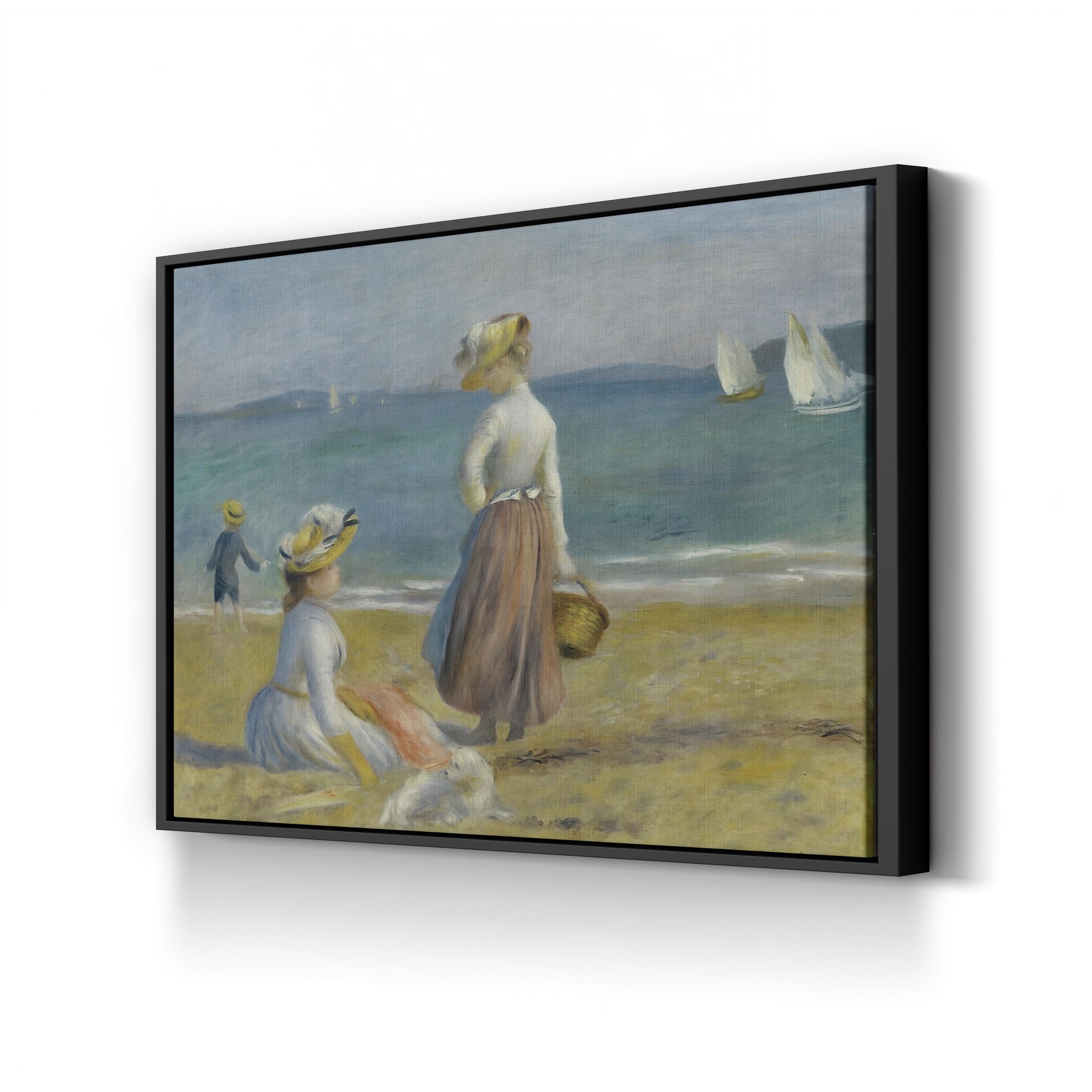 Figures on the Beach, 1890 Wall Art by Pierre-Auguste Renoir – Impressionist Coastal Canvas Print