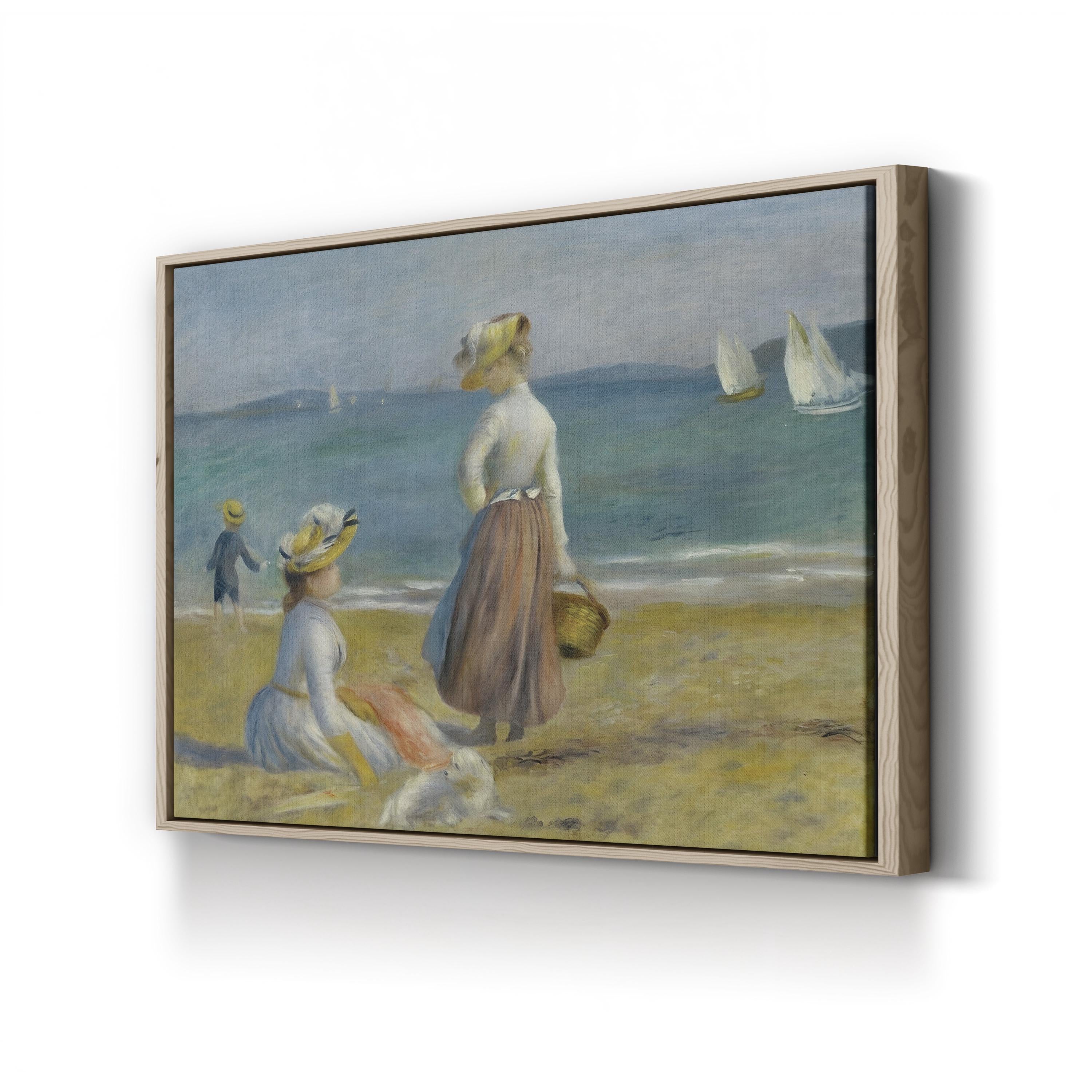 Figures on the Beach, 1890 Wall Art by Pierre-Auguste Renoir – Impressionist Coastal Canvas Print