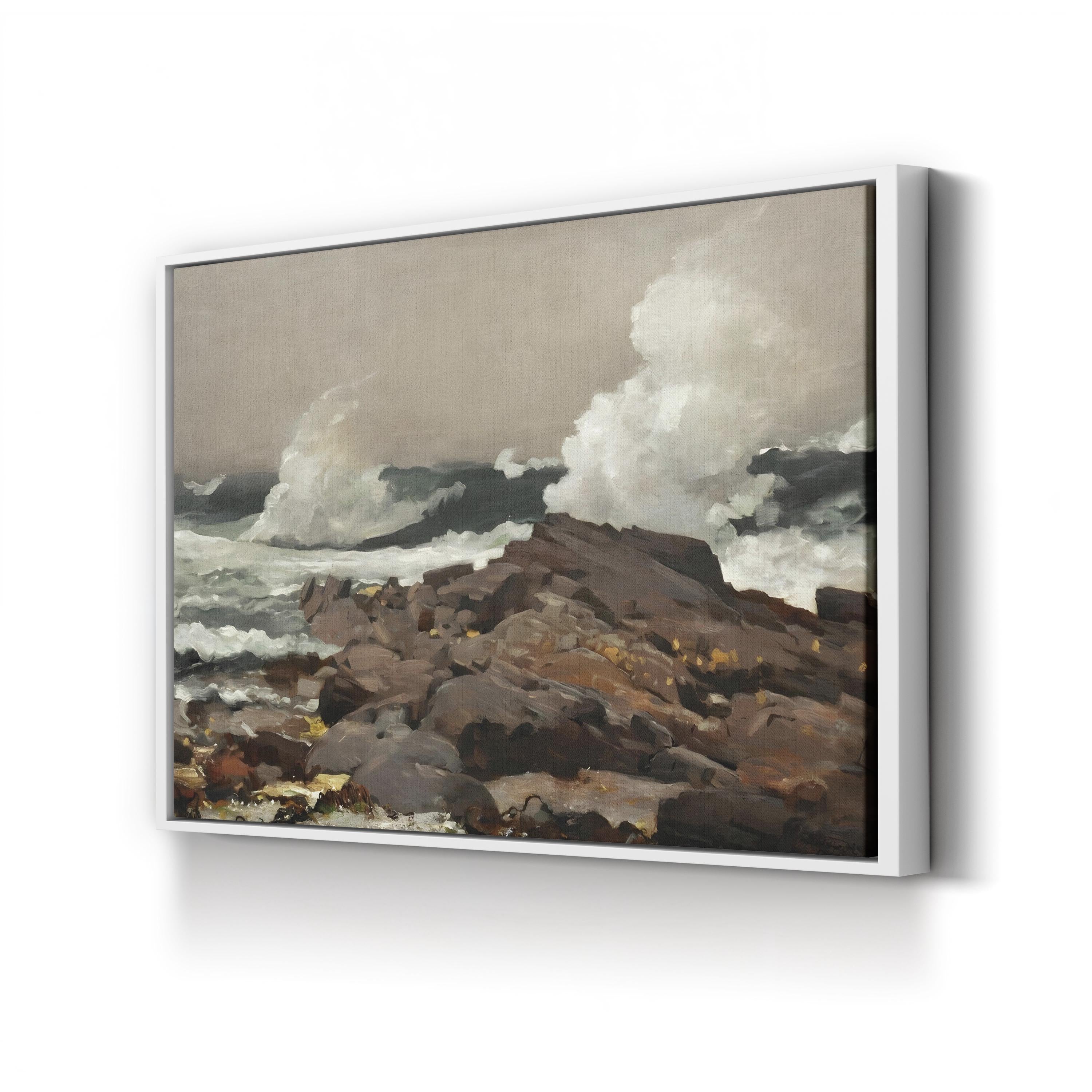 Homer’s Crashing Waves I Coastal Seascape Wall Art by Winslow Homer