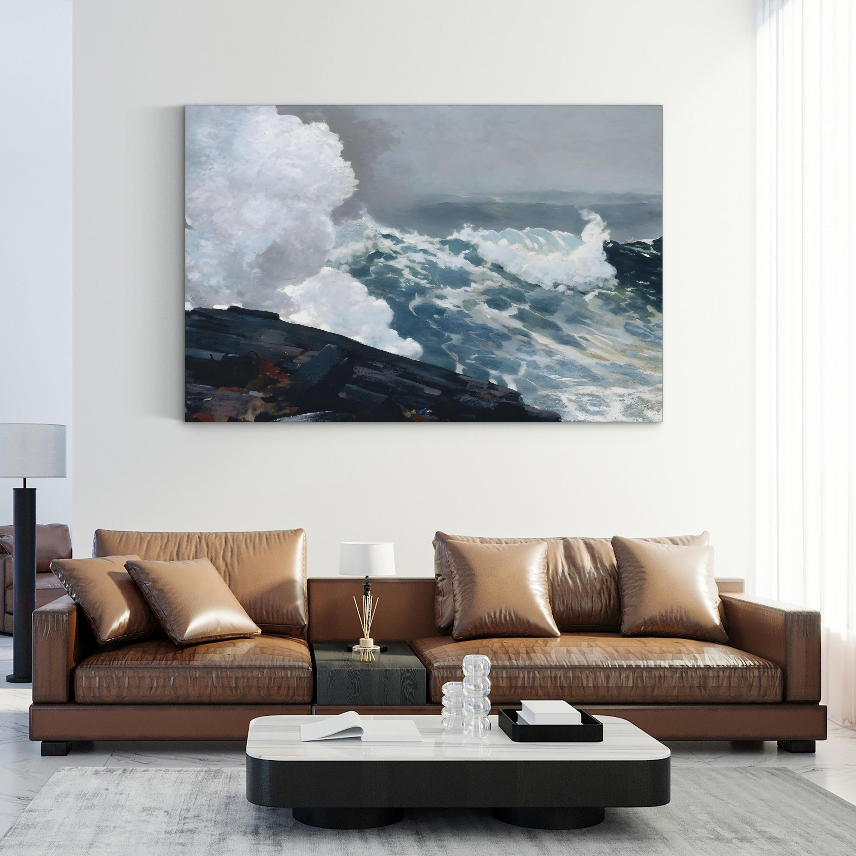 Homer’s Crashing Waves III Coastal Seascape Wall Art by Winslow Homer