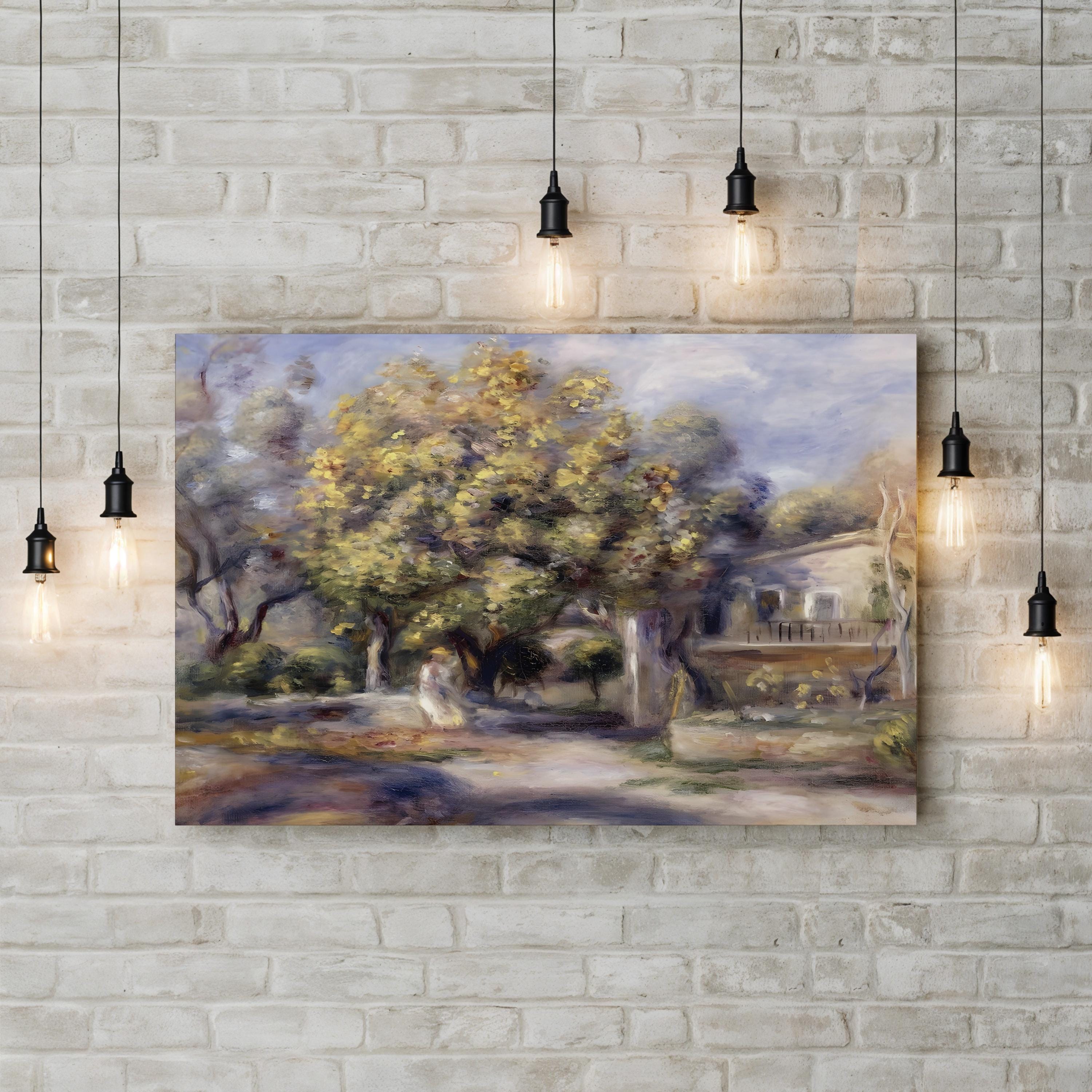 House at Cagnes, 1905 Wall Art by Pierre-Auguste Renoir – Impressionist Countryside Canvas Print