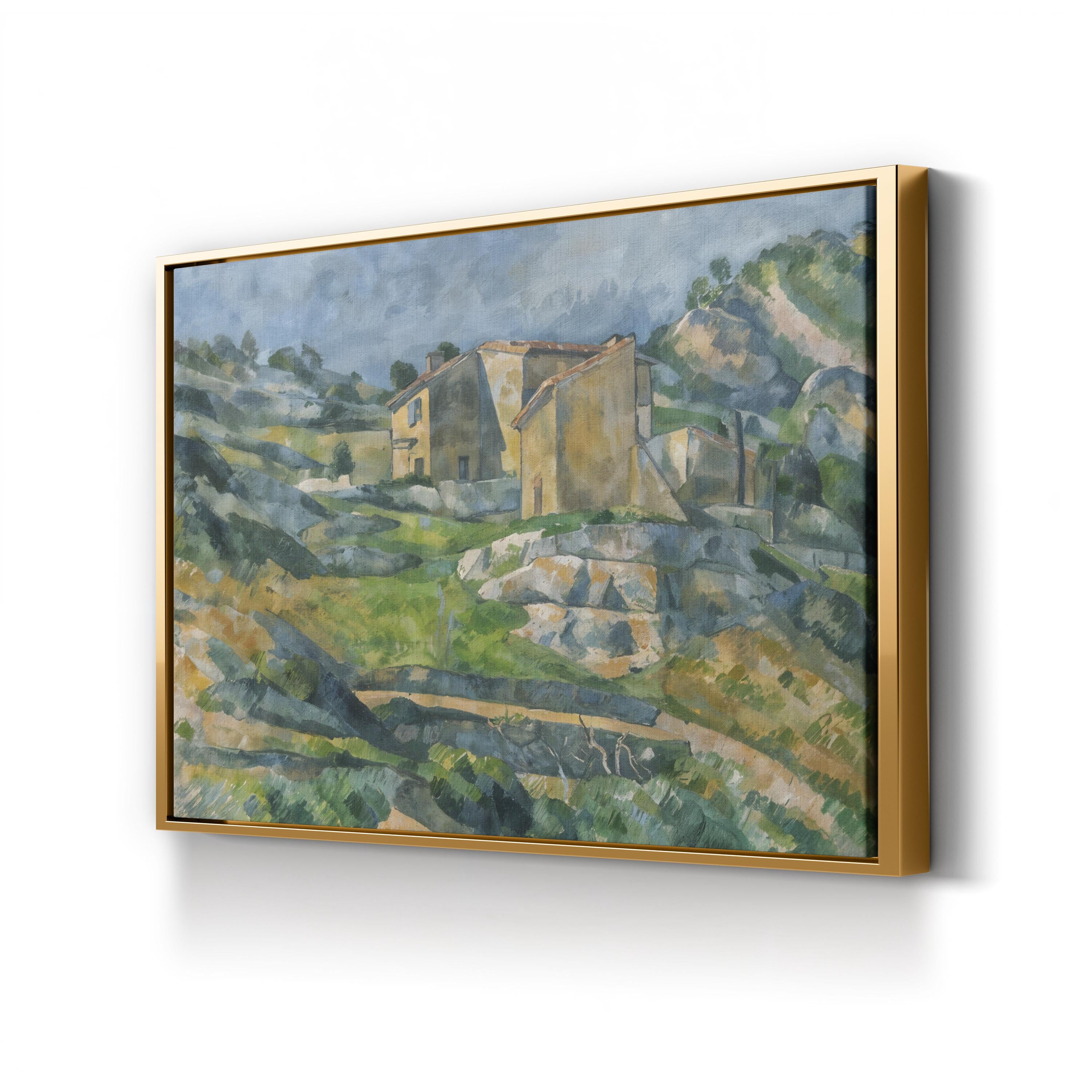Houses in Provence: Riaux Valley near L’Estaque Wall Art – Cézanne 1883 French Landscape