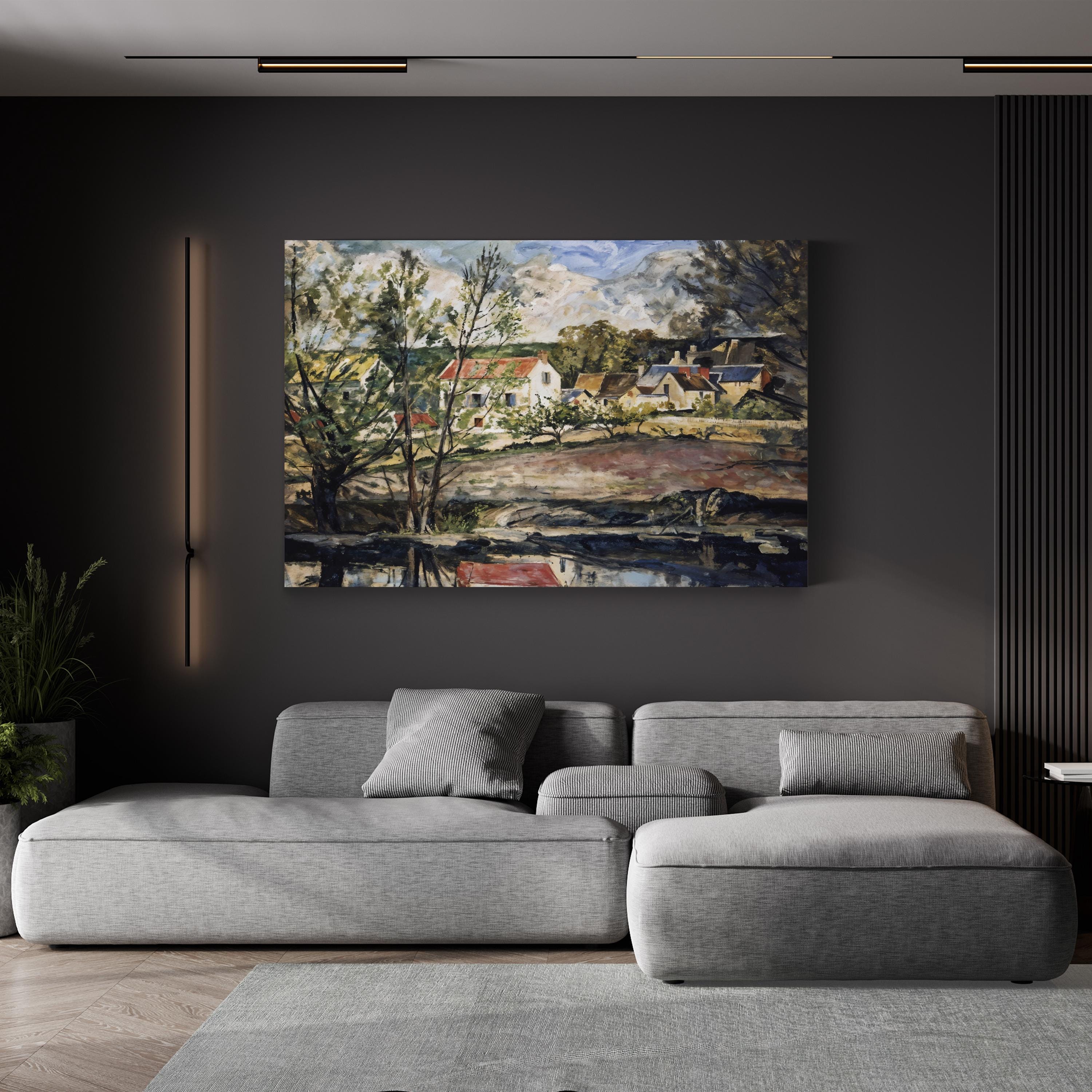 In the Oise Valley Wall Art by Paul Cézanne – Post-Impressionist French Countryside Landscape Canvas Print