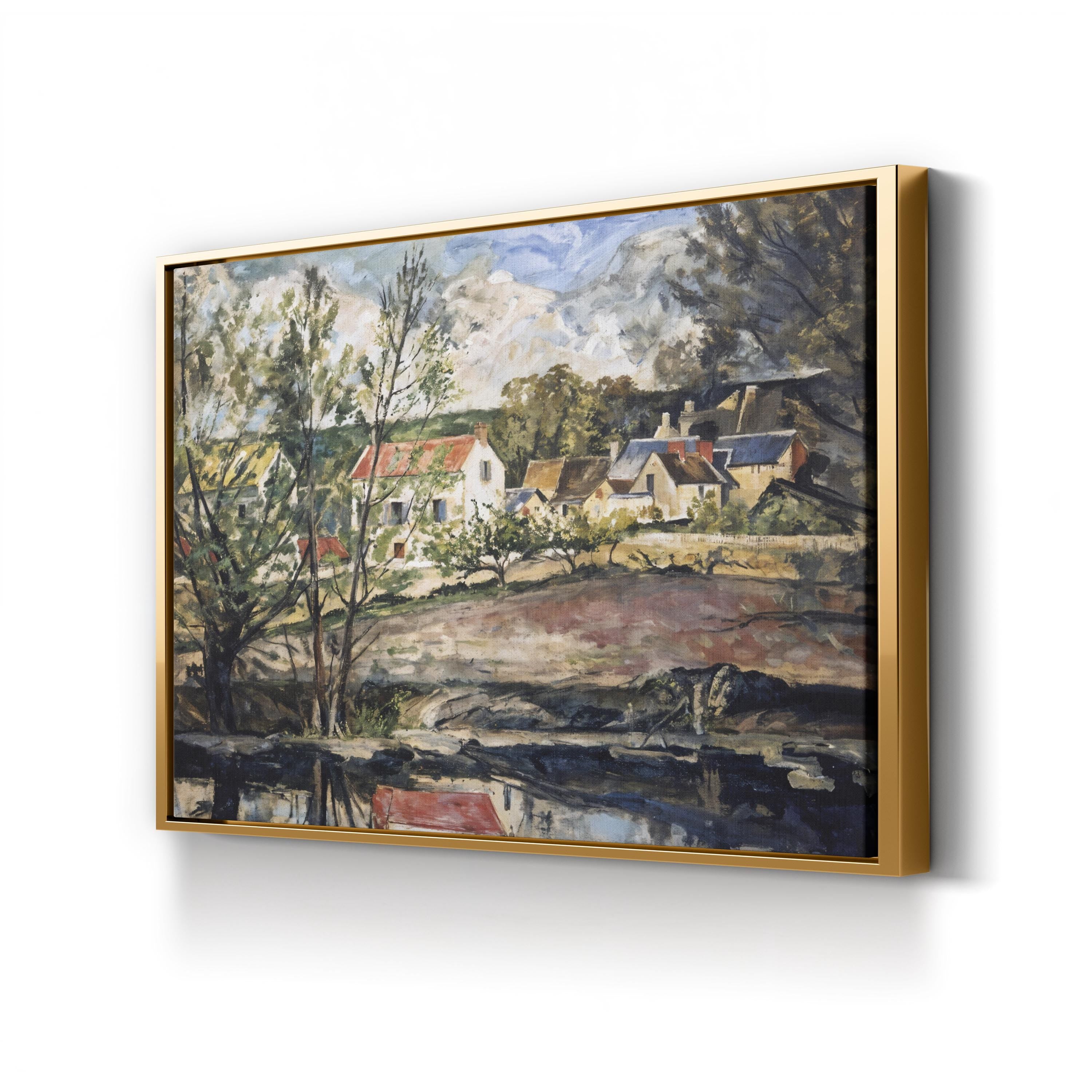 In the Oise Valley Wall Art by Paul Cézanne – Post-Impressionist French Countryside Landscape Canvas Print