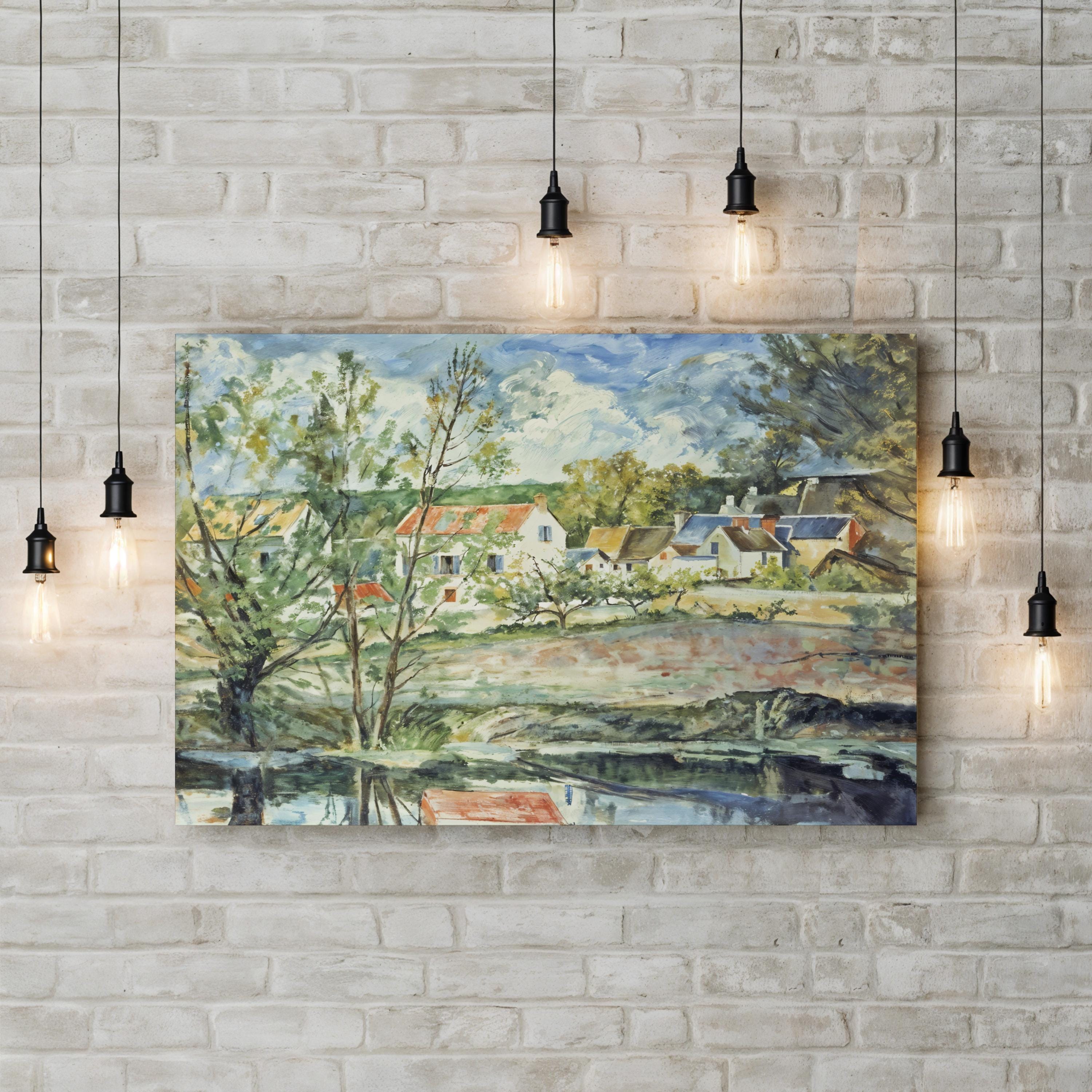 In the Valley of the Oise (1873–1874) Wall Art by Paul Cézanne – Post-Impressionist French Countryside Canvas Print