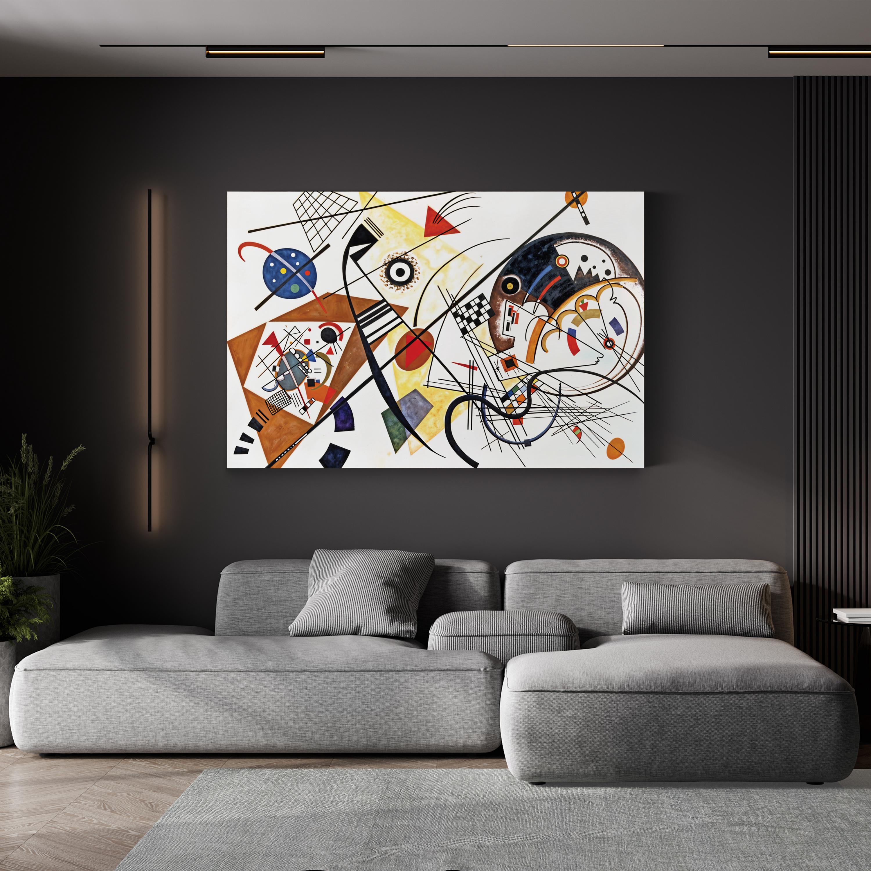 On White II by Wassily Kandinsky canvas print, bare thick-edge Gallery Canvas
