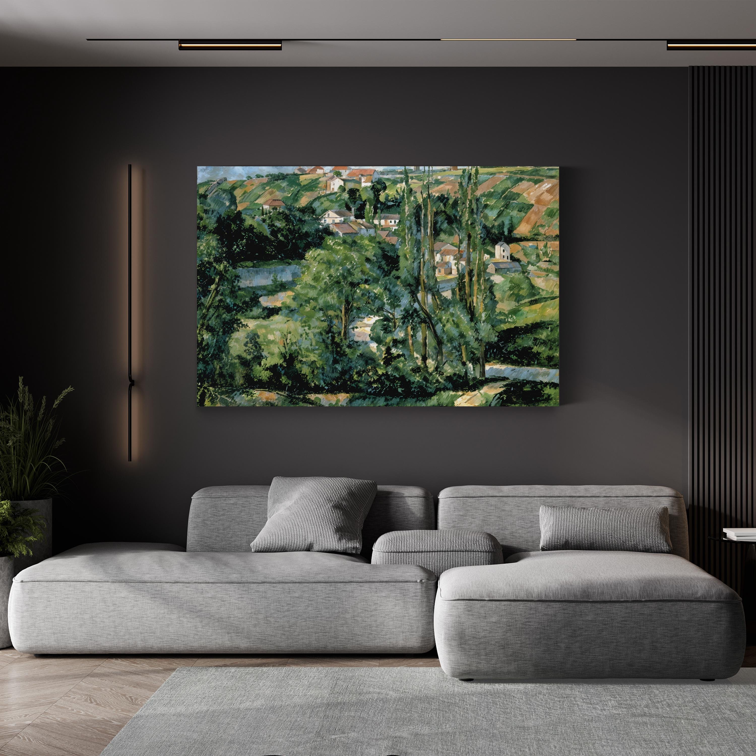 Jalais Hill, Pontoise (1879–1881) – Framed Post-Impressionist Landscape Canvas Art by Paul Cézanne