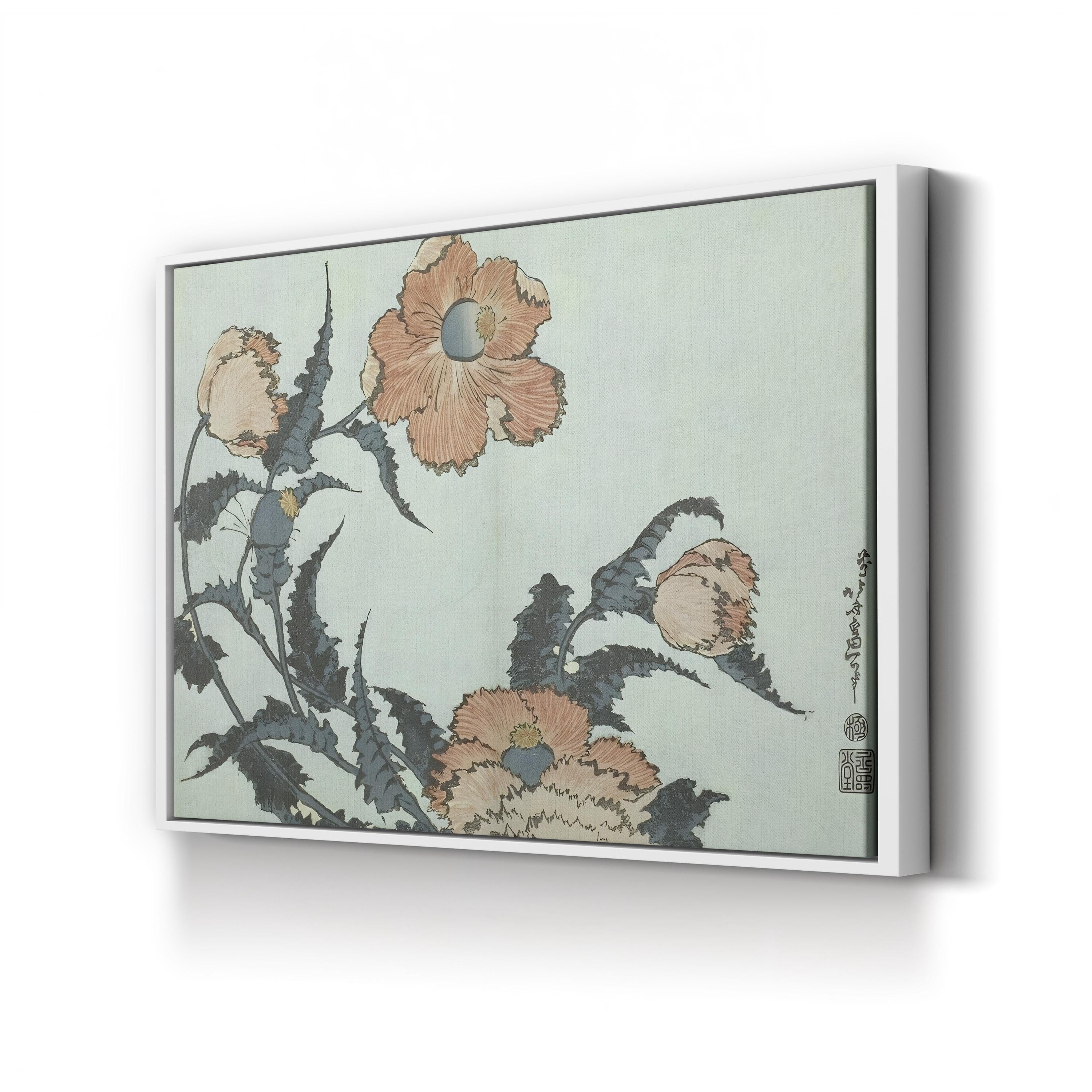 Katsushika Hokusai Floral I Wall Art | Japanese Ukiyo-e Botanical Woodblock Print