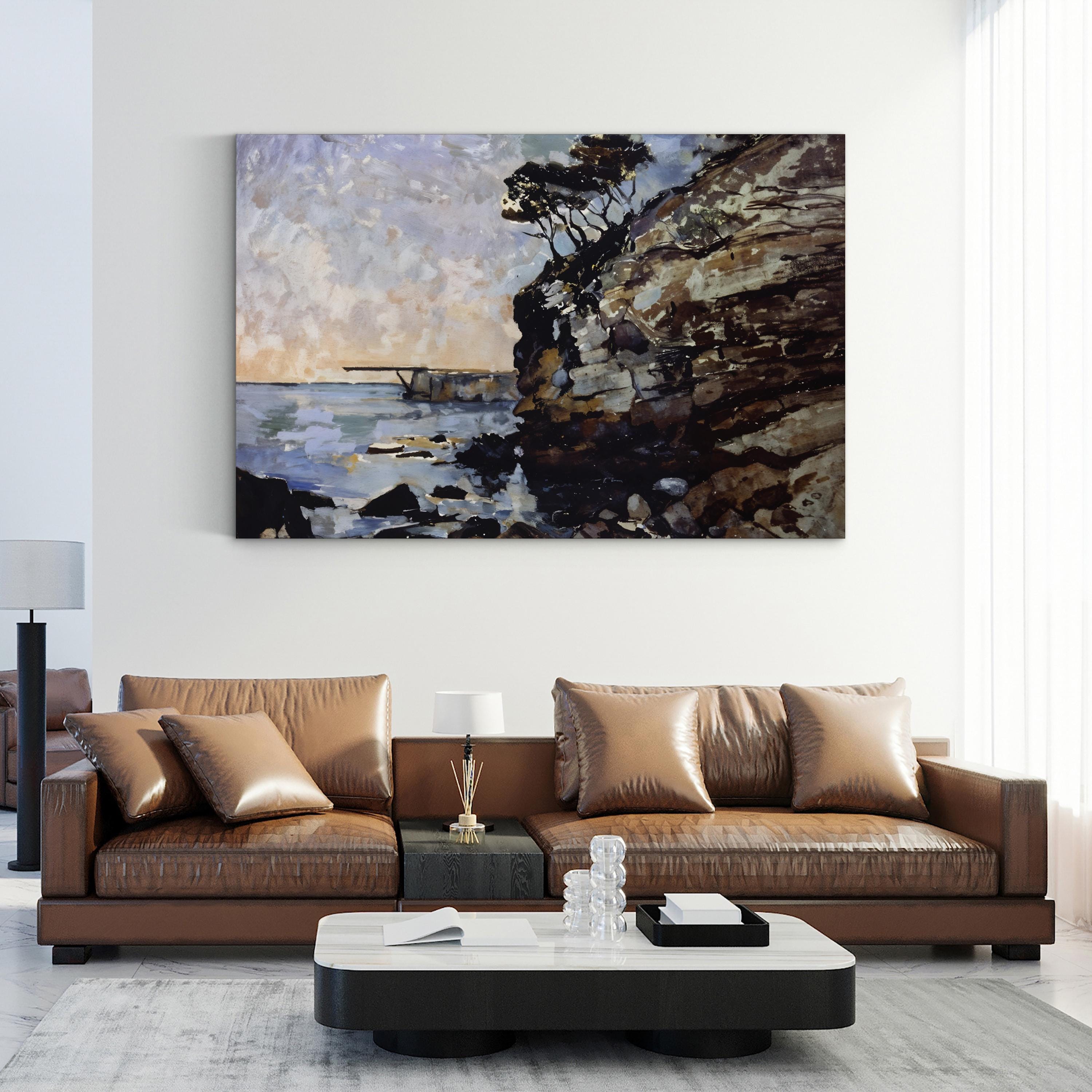 L’Estaque at Dusk Wall Art by Paul Cézanne – Post-Impressionist French Coastal Landscape Canvas Print