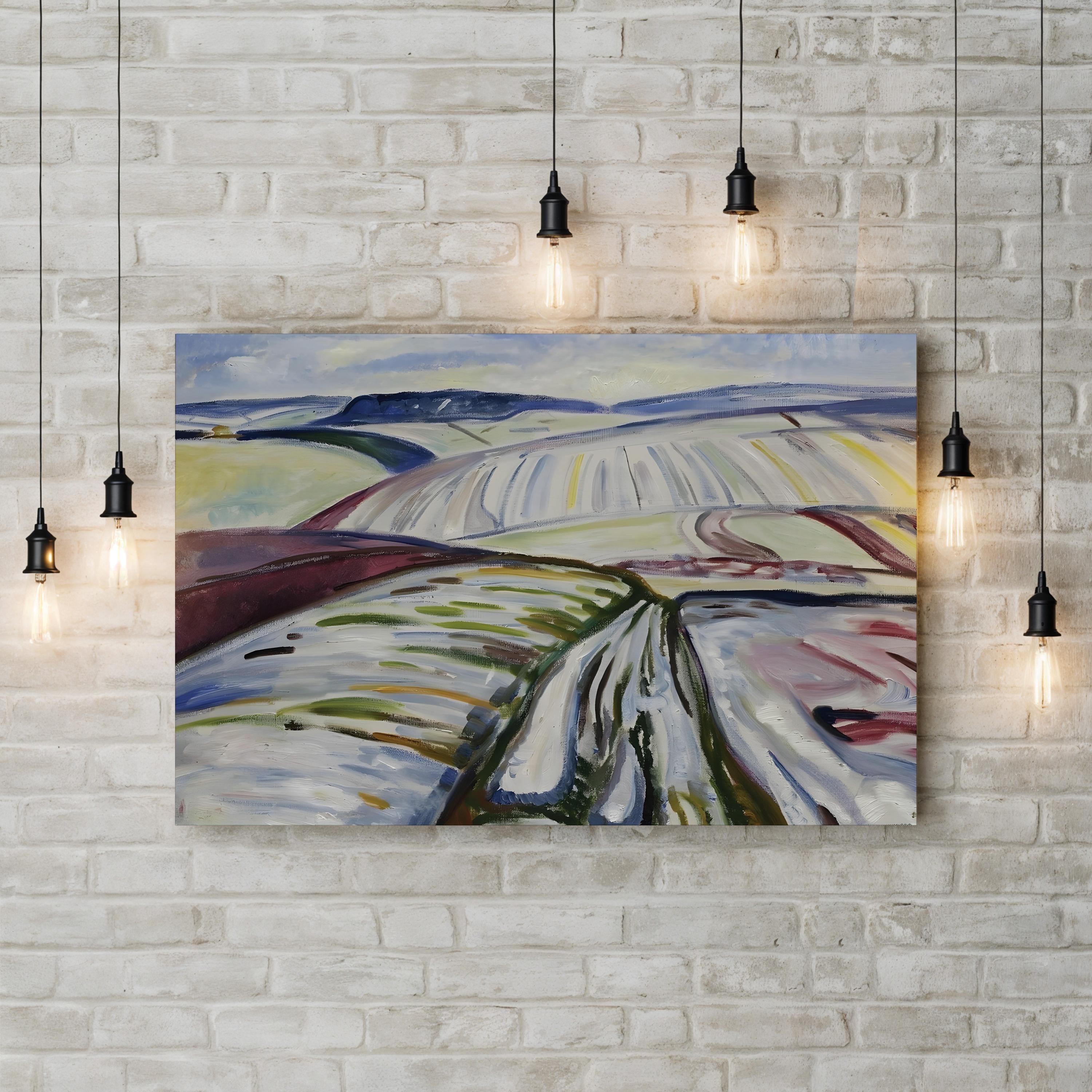Munch Colorful Landscapes III – Edvard Munch Wall Art | Expressionist Landscape Canvas Print